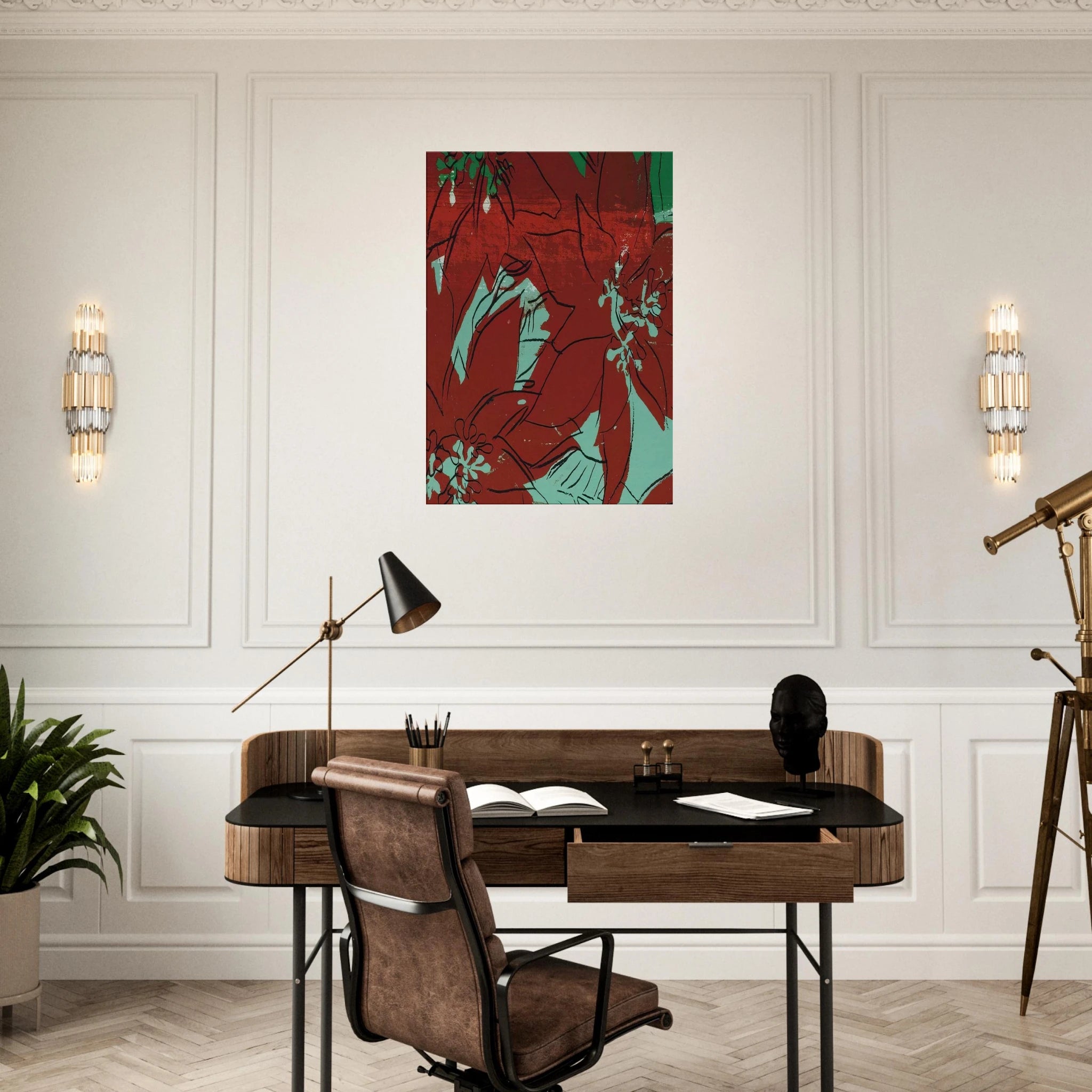 Poinsettias Canvas | Andy Warhol Canvas | Andy Warhol Prints