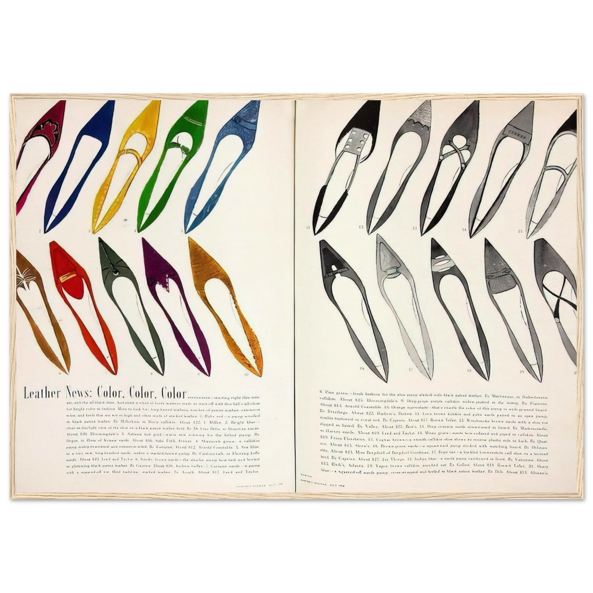 Shoe Advertisement for I.Miller  Harper's Bazzar  Framed Poster | Andy Warhol Framed Prints Wall Art | Andy Warhol Prints