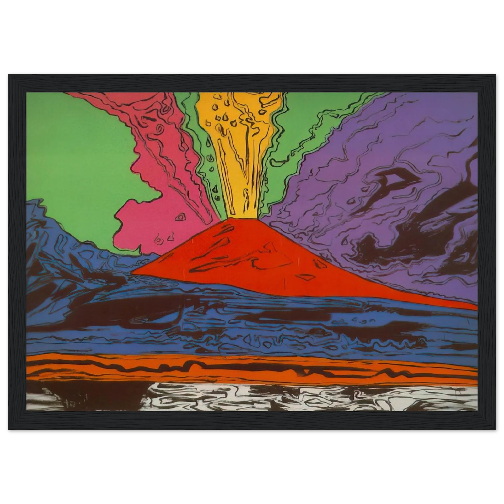 Vesuvius Framed Poster | Andy Warhol Framed Prints Wall Art | Andy Warhol Prints