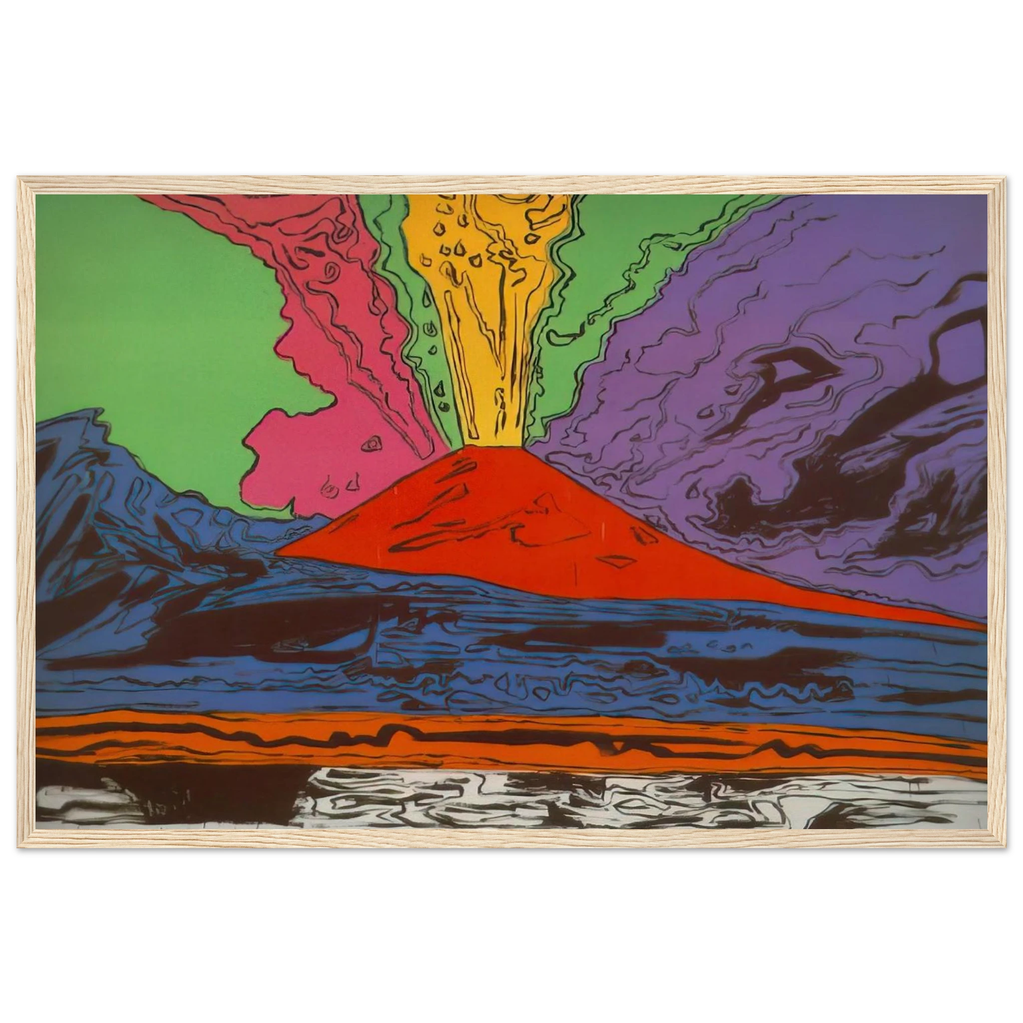 Vesuvius Framed Poster | Andy Warhol Framed Prints Wall Art | Andy Warhol Prints