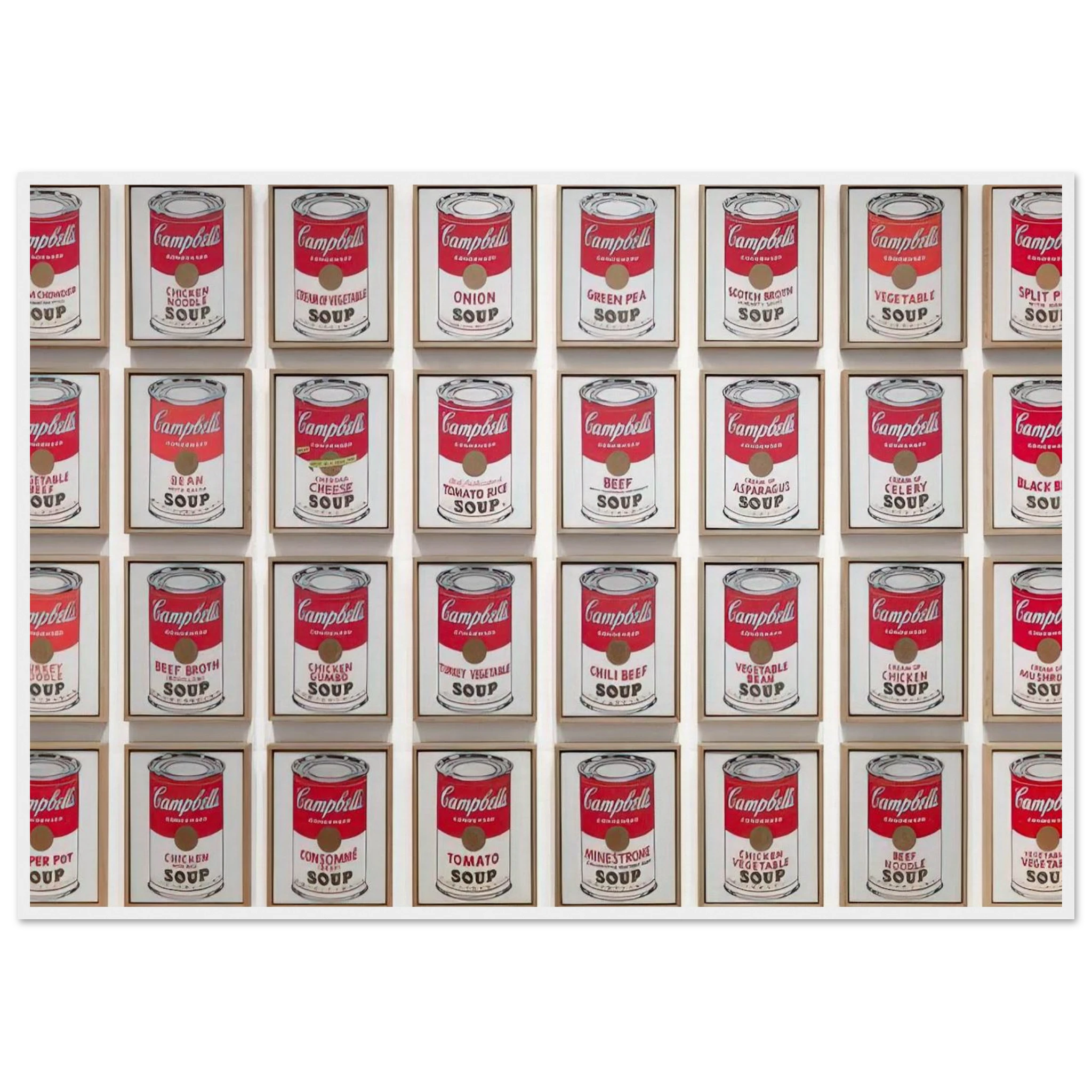 Campbell's Soup Cans Framed Poster | Andy Warhol Framed Prints Wall Art | Andy Warhol Prints