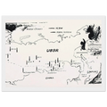 Map of Eastern U.S.S.R. Missile Bases Framed Poster | Andy Warhol Framed Prints Wall Art | Andy Warhol Prints