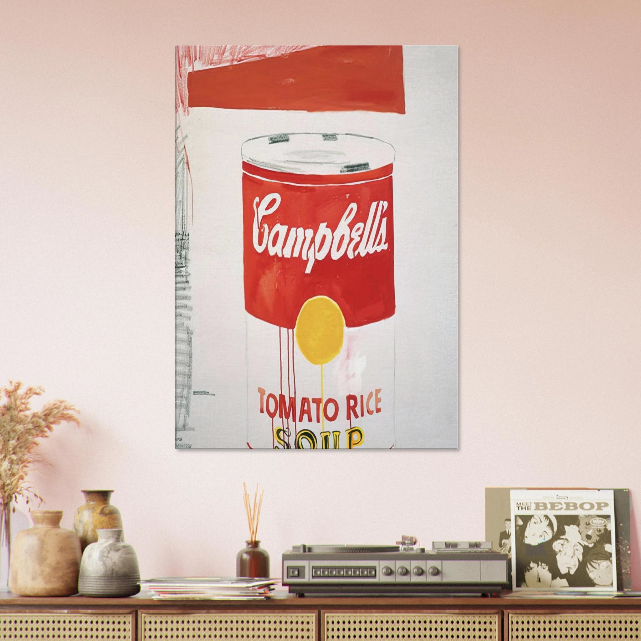 Campbell's Soup Can  Tomato Rice  Canvas | Andy Warhol Canvas | Andy Warhol Prints