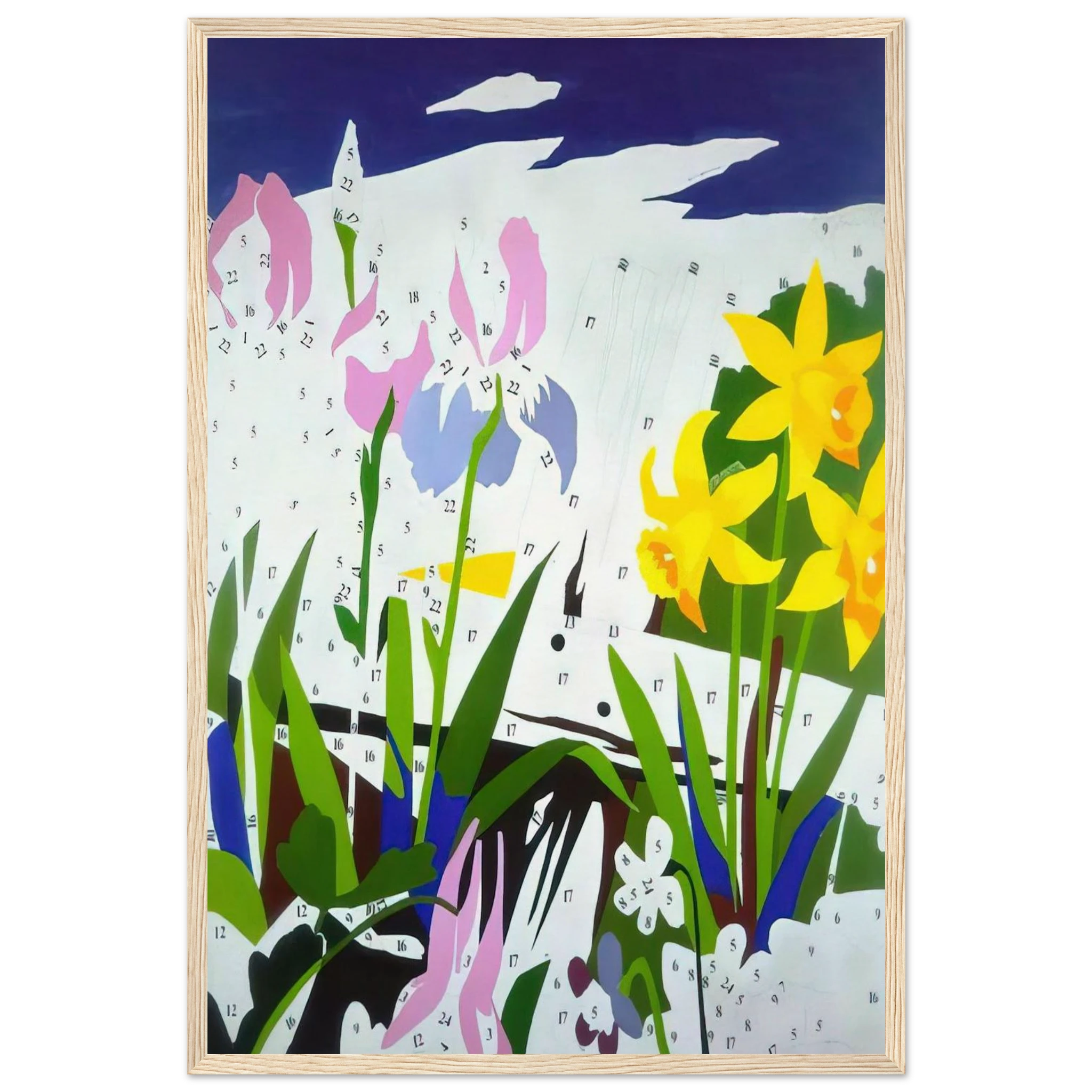 Do It Yourself  Flowers  Framed Poster | Andy Warhol Framed Prints Wall Art | Andy Warhol Prints