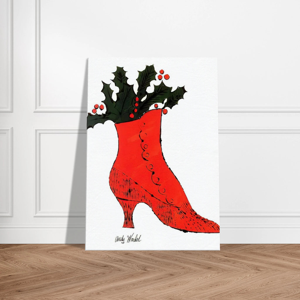 Untitled  red Boot Wit Holly  Canvas | Andy Warhol Canvas | Andy Warhol Prints