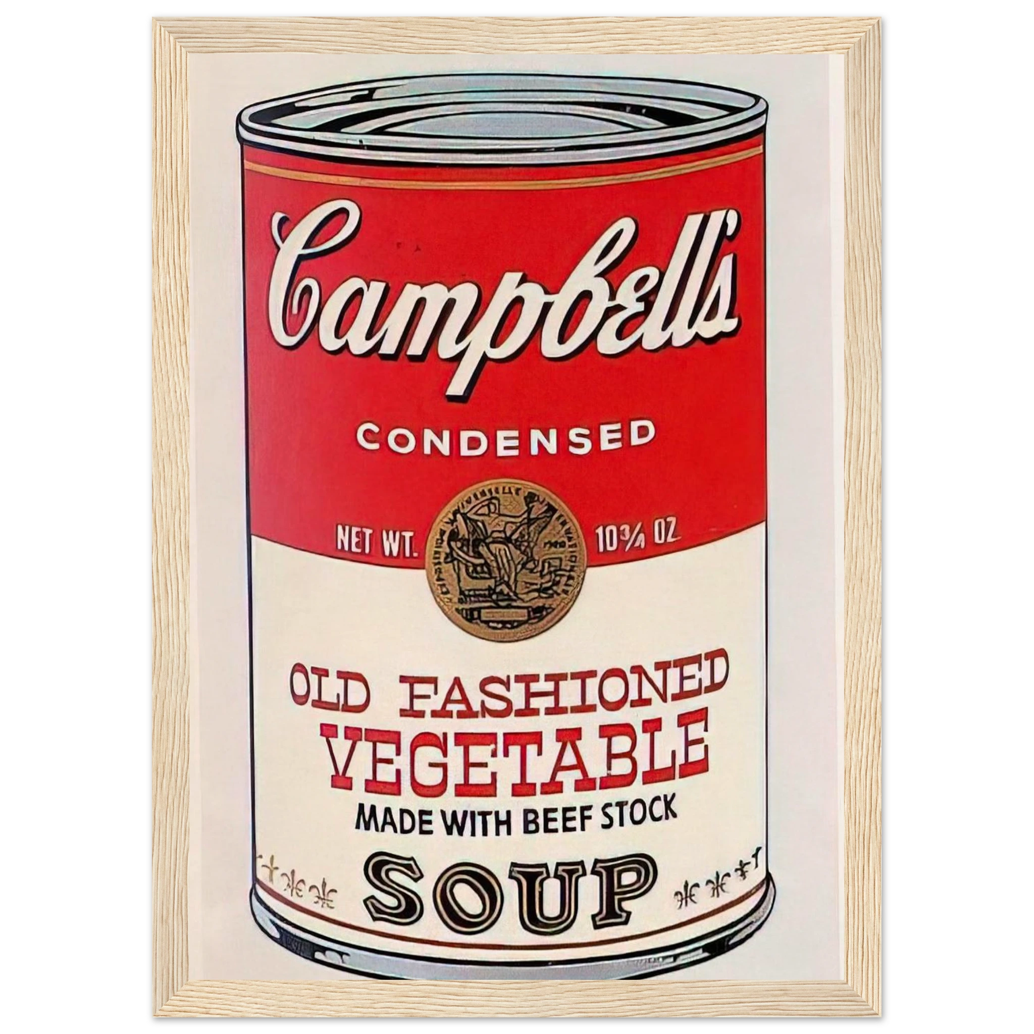 Campbell's Soup Can  Old Fashioned Vegetable  Framed Poster | Andy Warhol Framed Prints Wall Art | Andy Warhol Prints