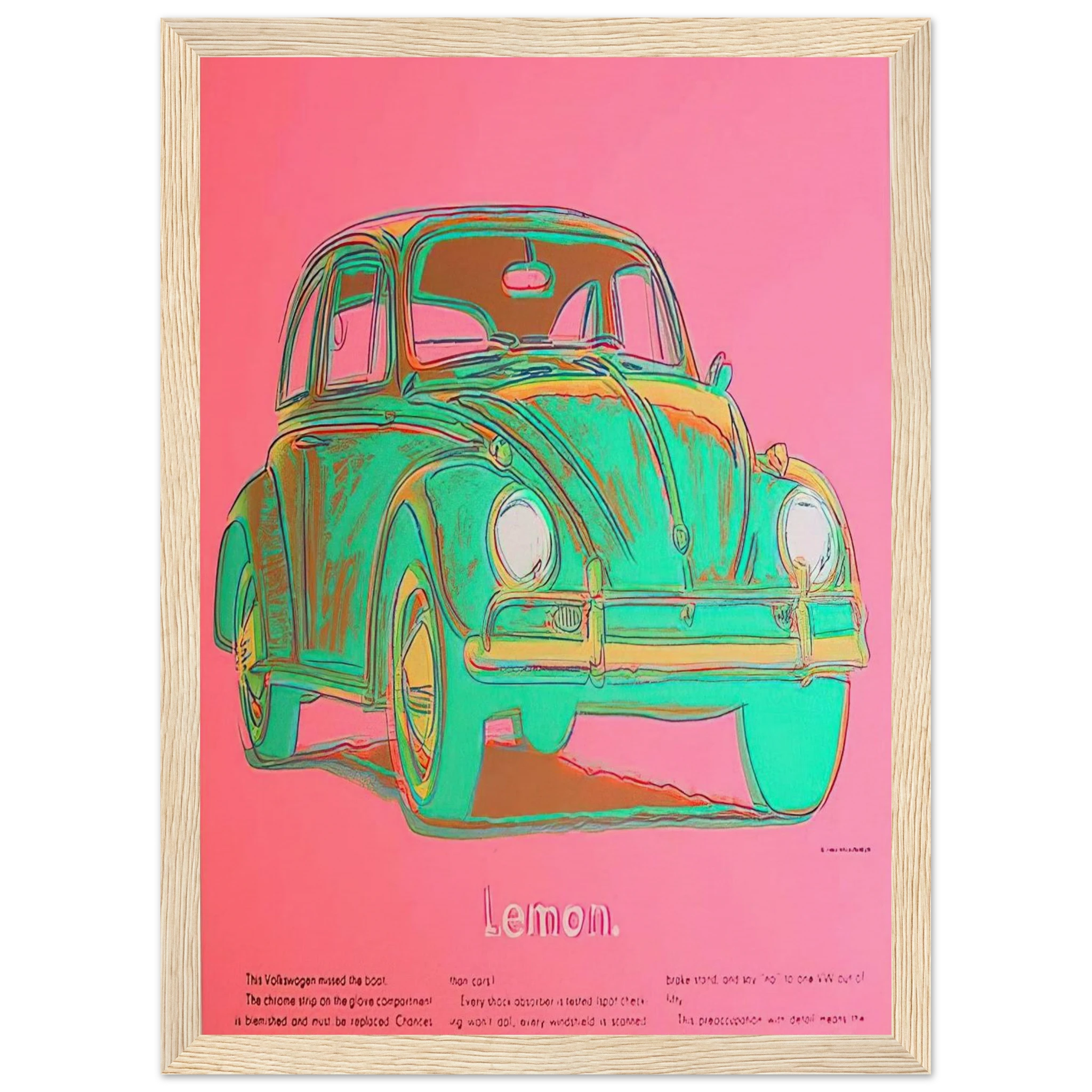 Volkswagen Framed Poster | Andy Warhol Framed Prints Wall Art | Andy Warhol Prints