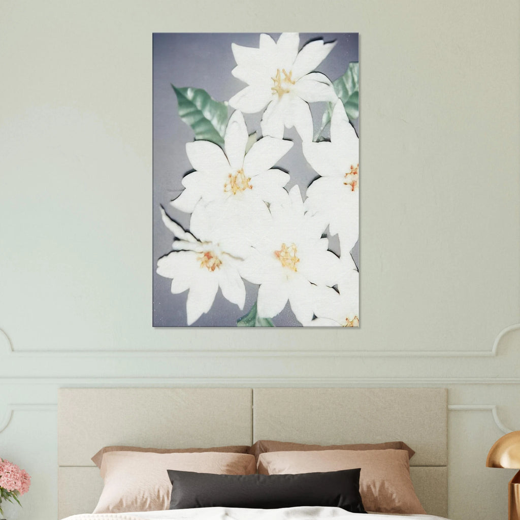 Christmas Poinsettias-White Canvas | Andy Warhol Canvas | Andy Warhol Prints
