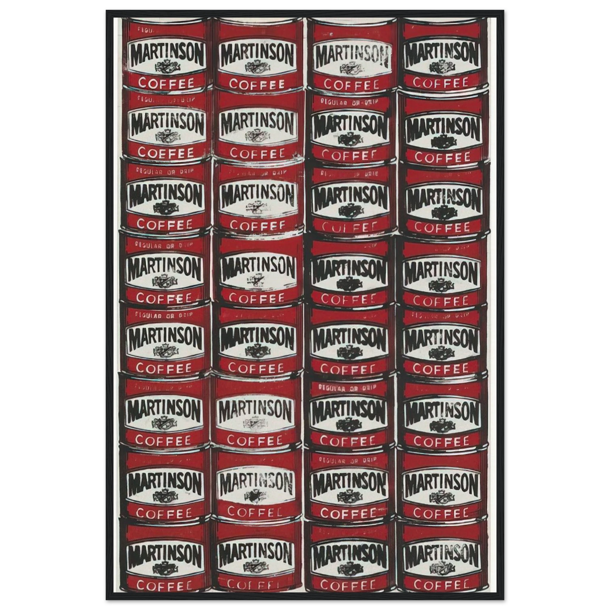 Martinson Coffee Framed Poster | Andy Warhol Framed Prints Wall Art | Andy Warhol Prints