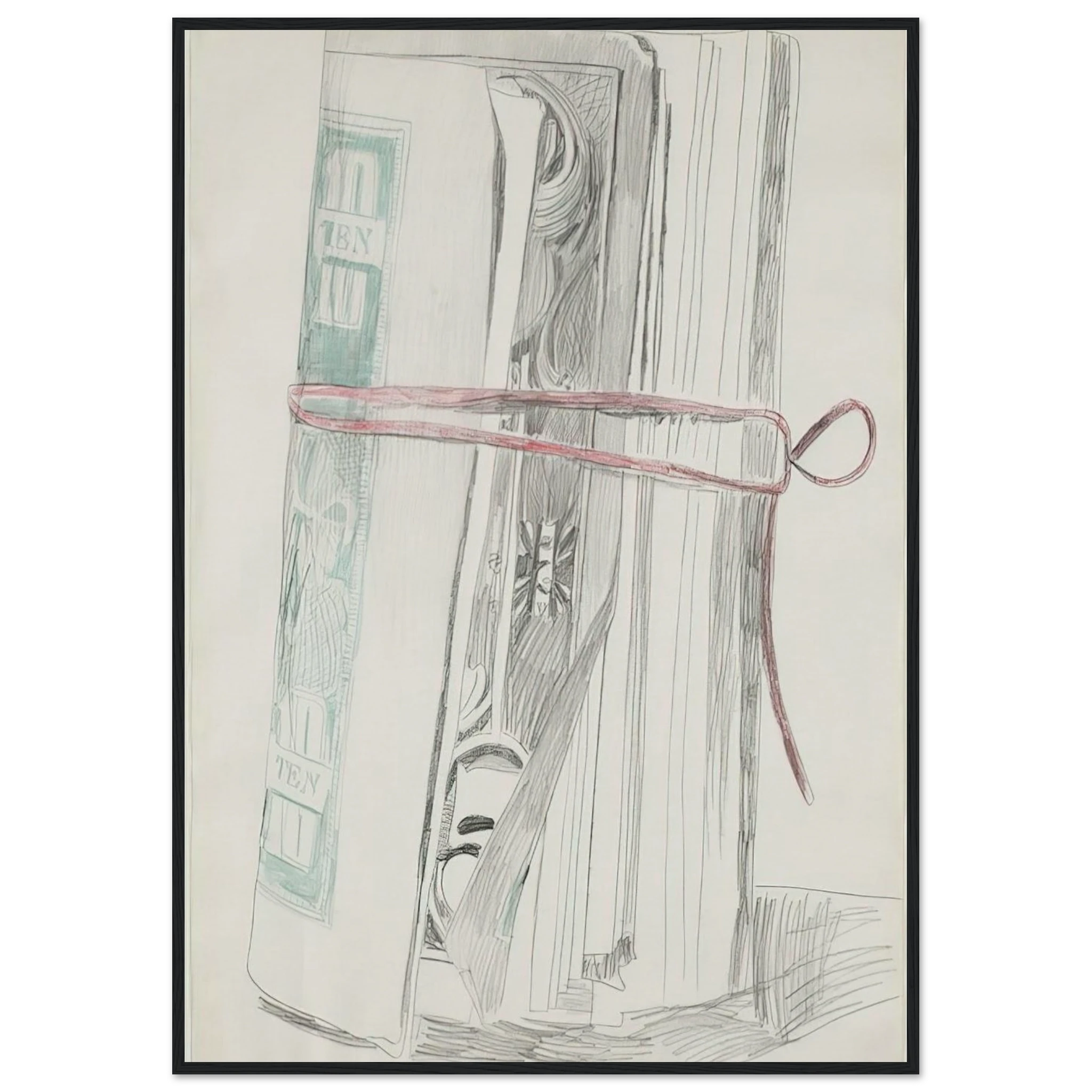Roll of Bills Framed Poster | Andy Warhol Framed Prints Wall Art | Andy Warhol Prints