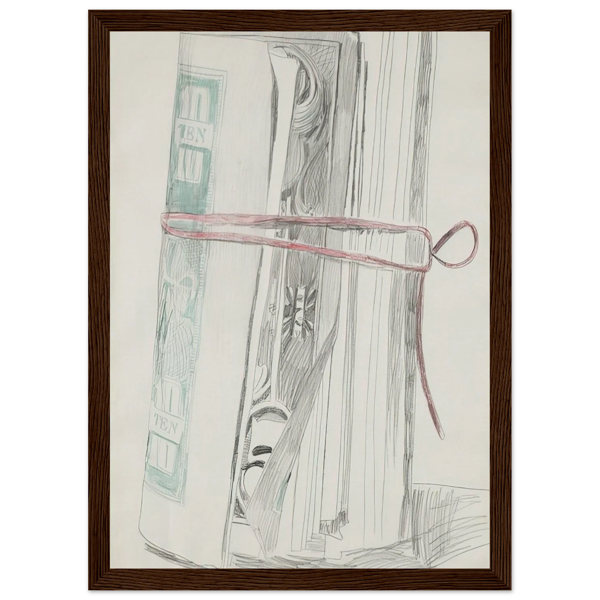 Roll of Bills Framed Poster | Andy Warhol Framed Prints Wall Art | Andy Warhol Prints
