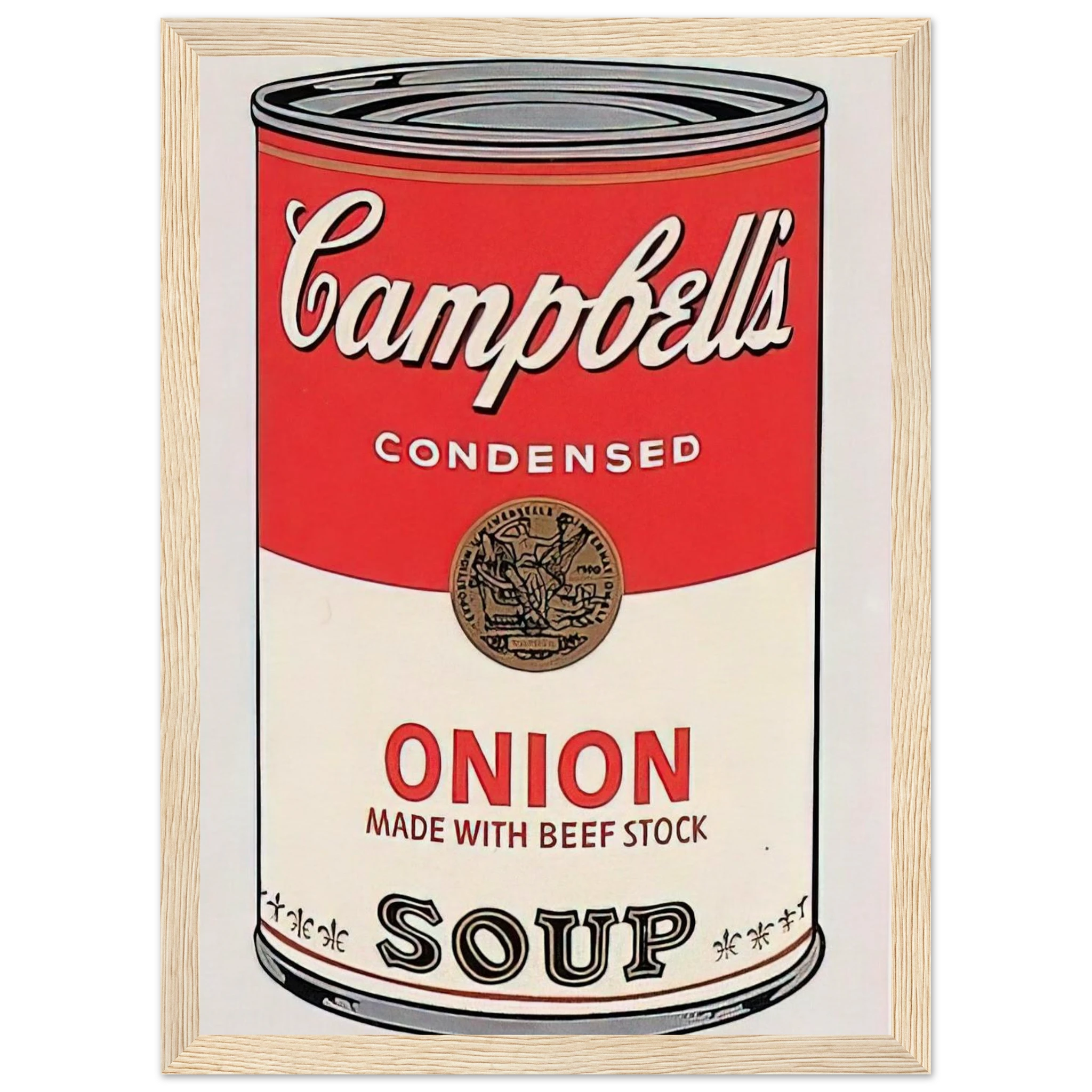 Campbell's Soup Can  onion  Framed Poster | Andy Warhol Framed Prints Wall Art | Andy Warhol Prints