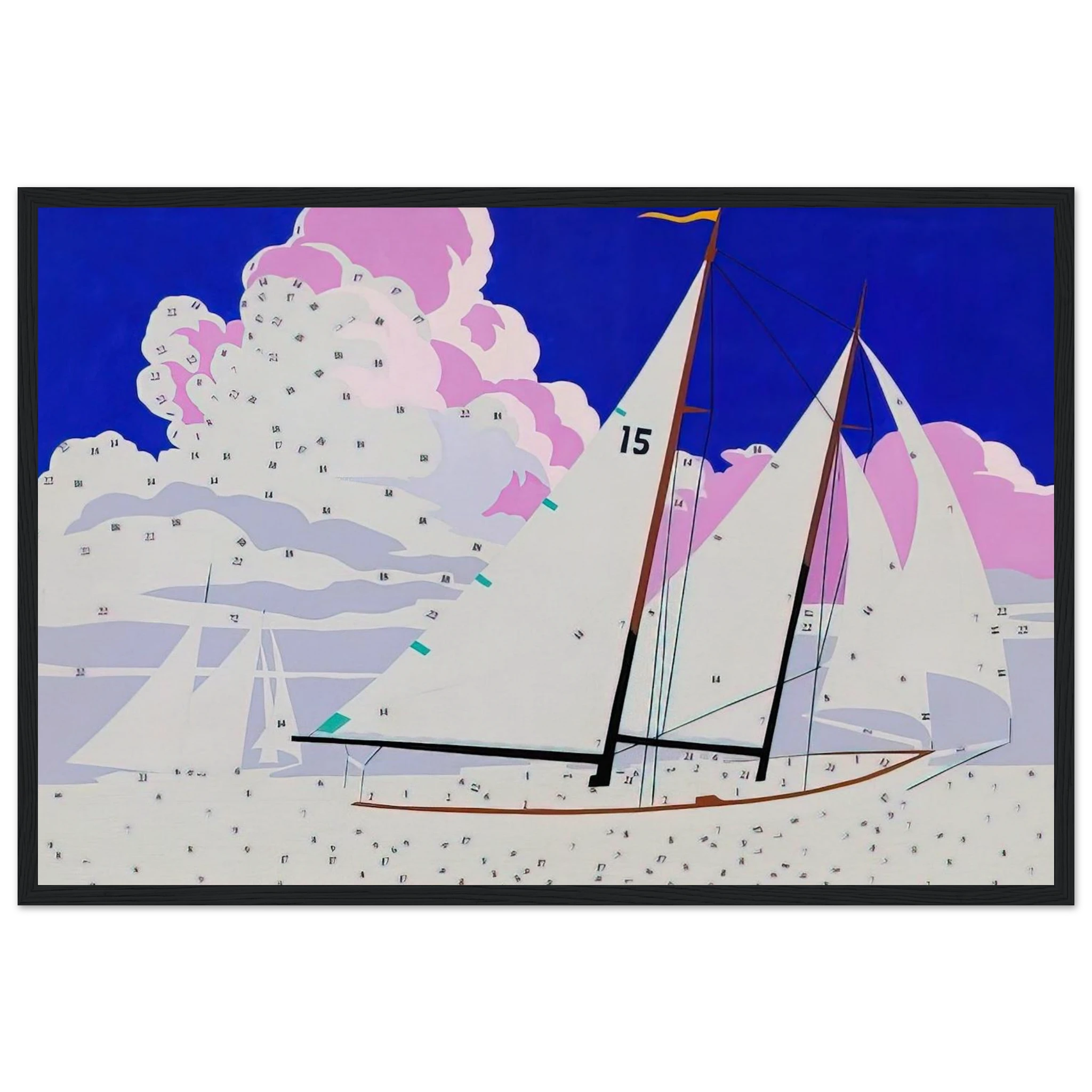 Do It Yourself  Sailboats  Framed Poster | Andy Warhol Framed Prints Wall Art | Andy Warhol Prints