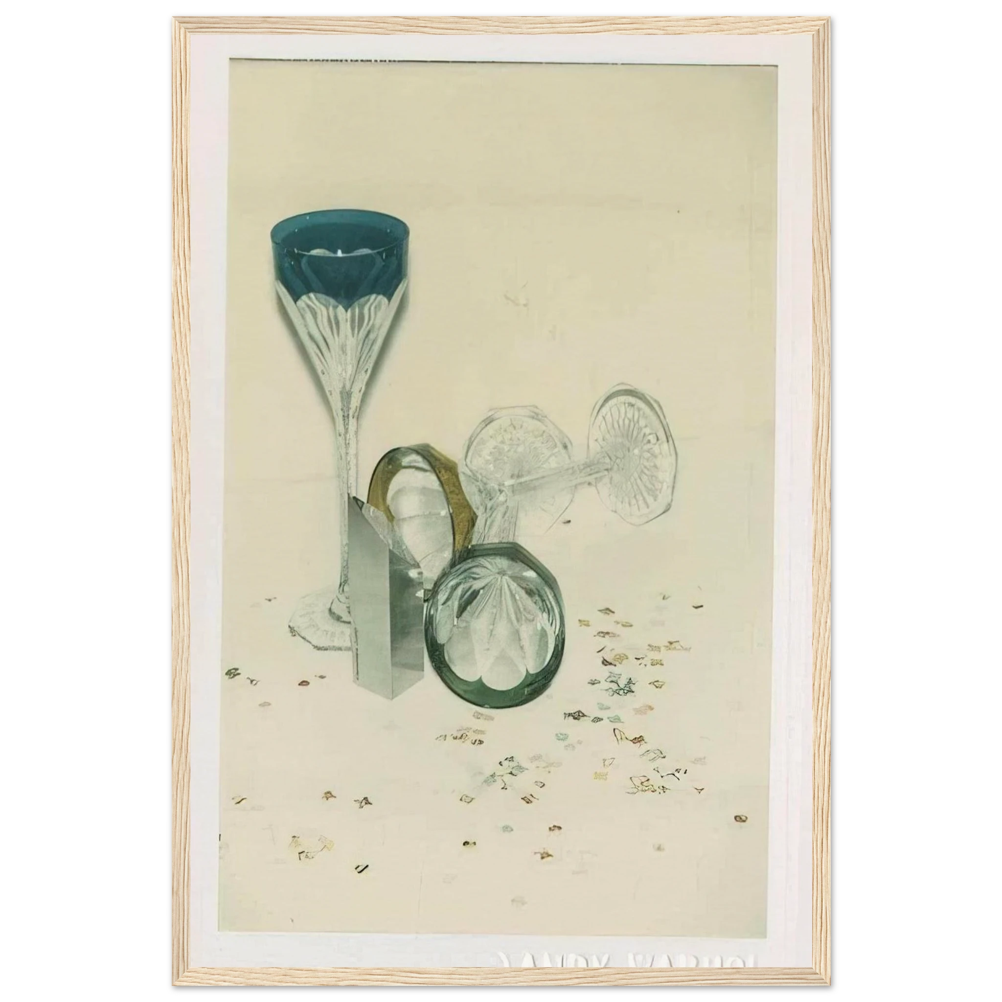Committee 2000 Champagne Glasses Framed Poster | Andy Warhol Framed Prints Wall Art | Andy Warhol Prints