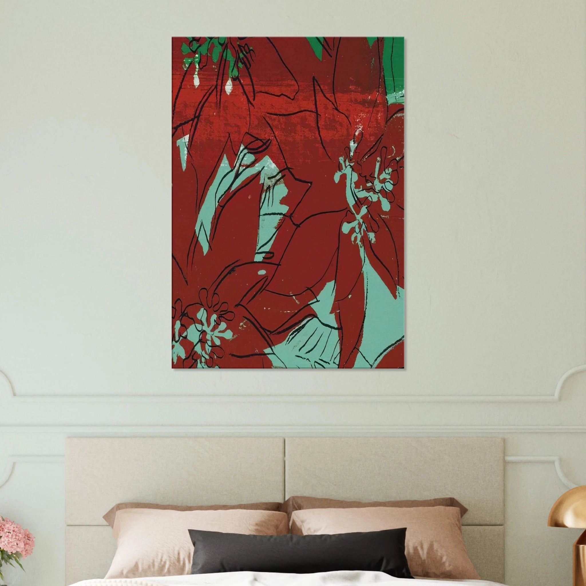 Poinsettias Canvas | Andy Warhol Canvas | Andy Warhol Prints