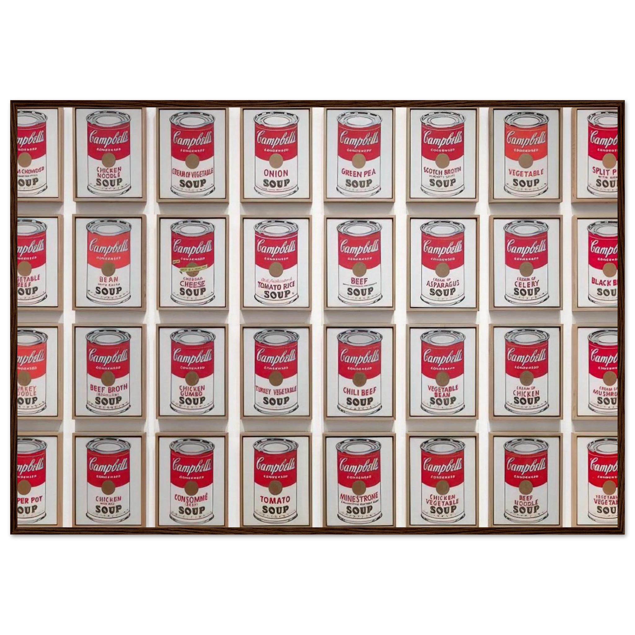 Campbell's Soup Cans Framed Poster | Andy Warhol Framed Prints Wall Art | Andy Warhol Prints