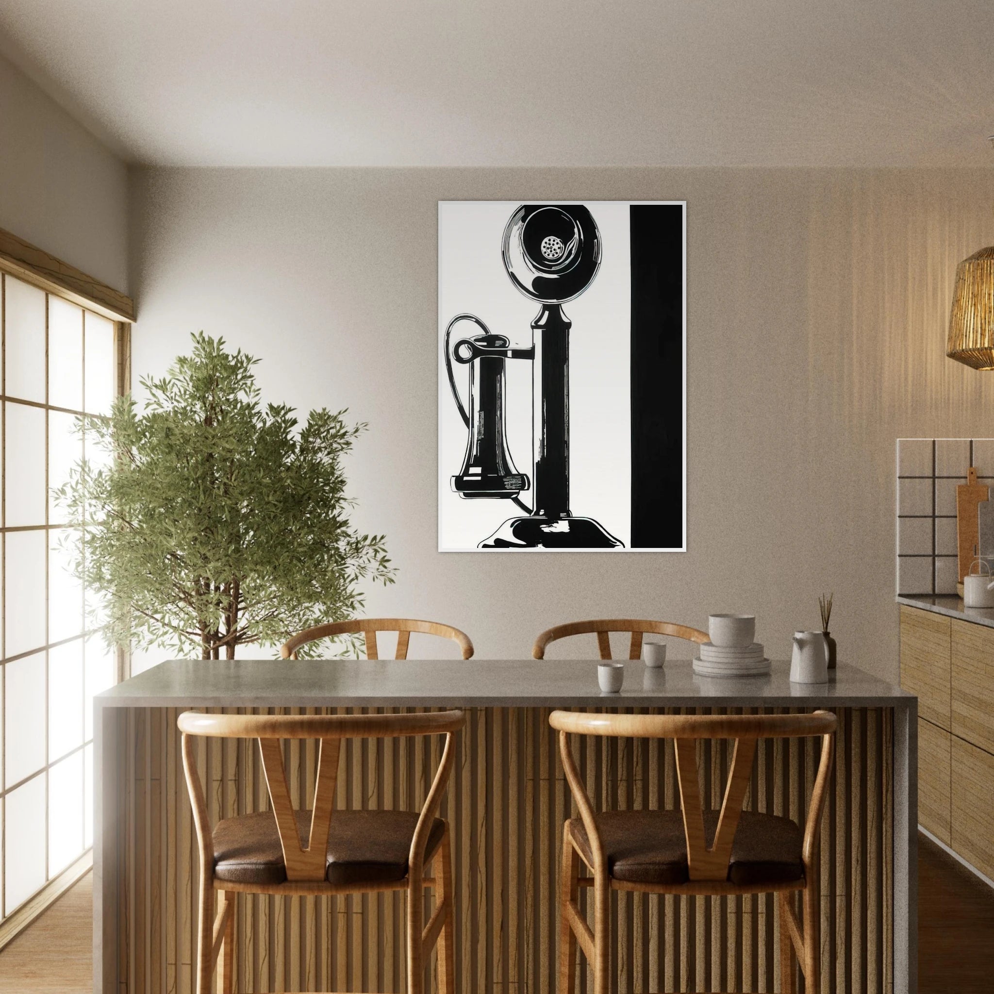 Telephone Framed Poster | Andy Warhol Framed Prints Wall Art | Andy Warhol Prints