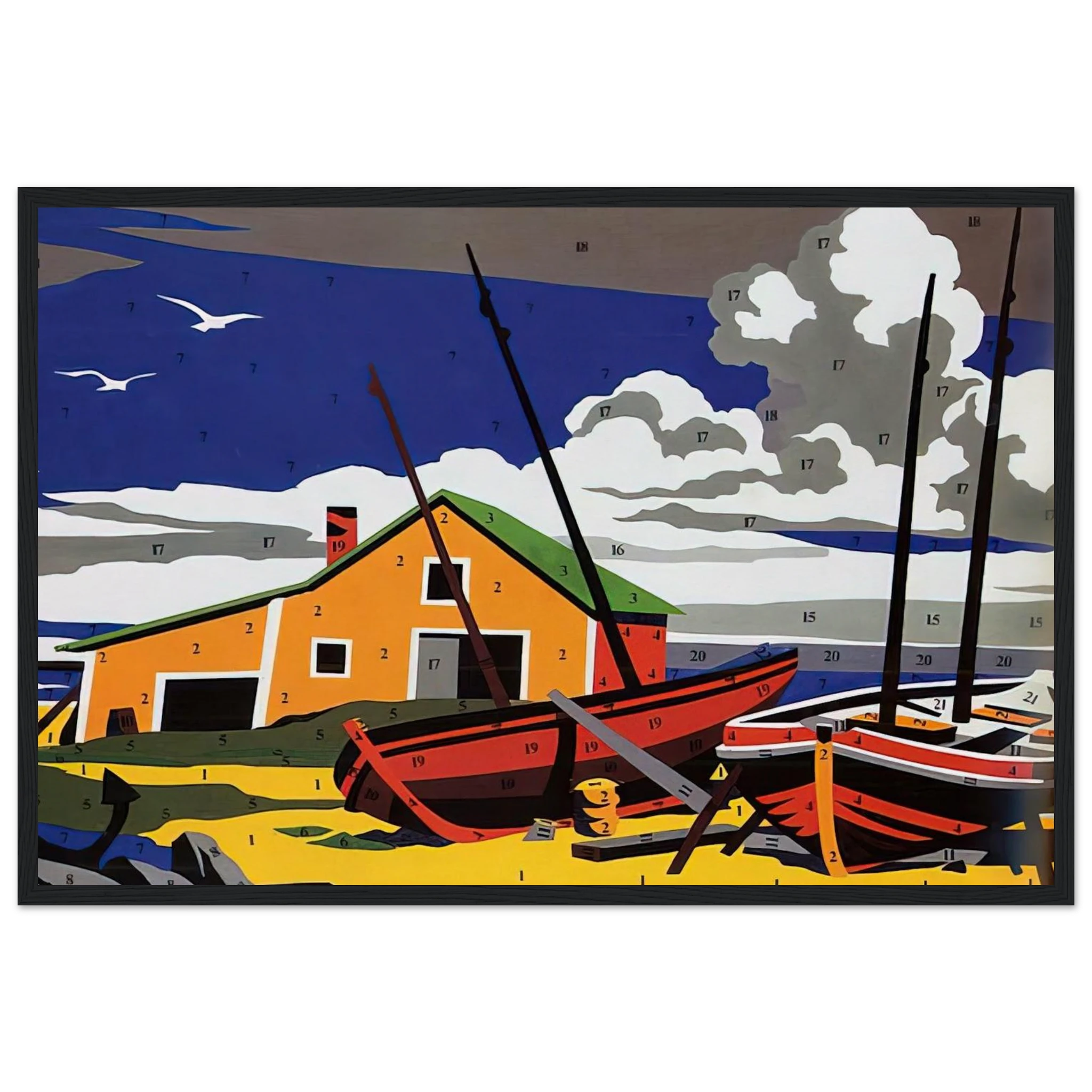 Do It Yourself  Seascape  Framed Poster | Andy Warhol Framed Prints Wall Art | Andy Warhol Prints