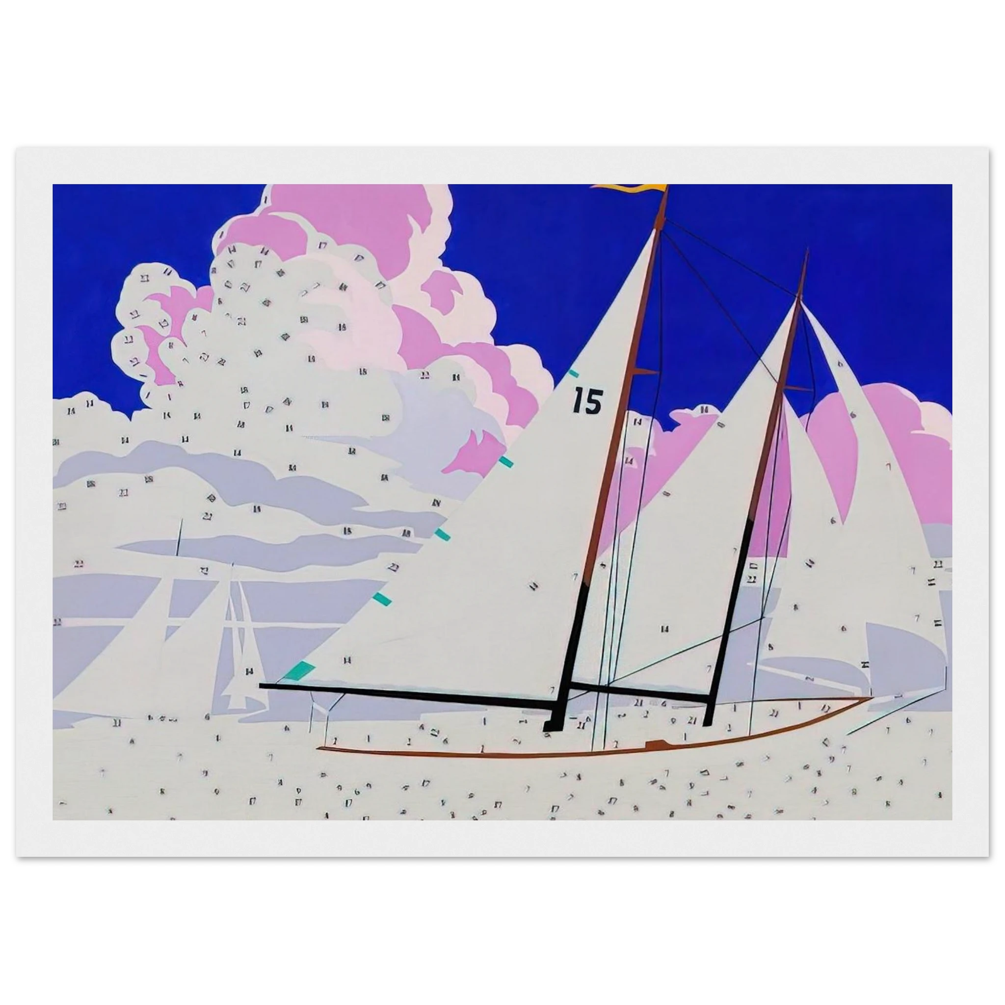 Do It Yourself  Sailboats  Framed Poster | Andy Warhol Framed Prints Wall Art | Andy Warhol Prints