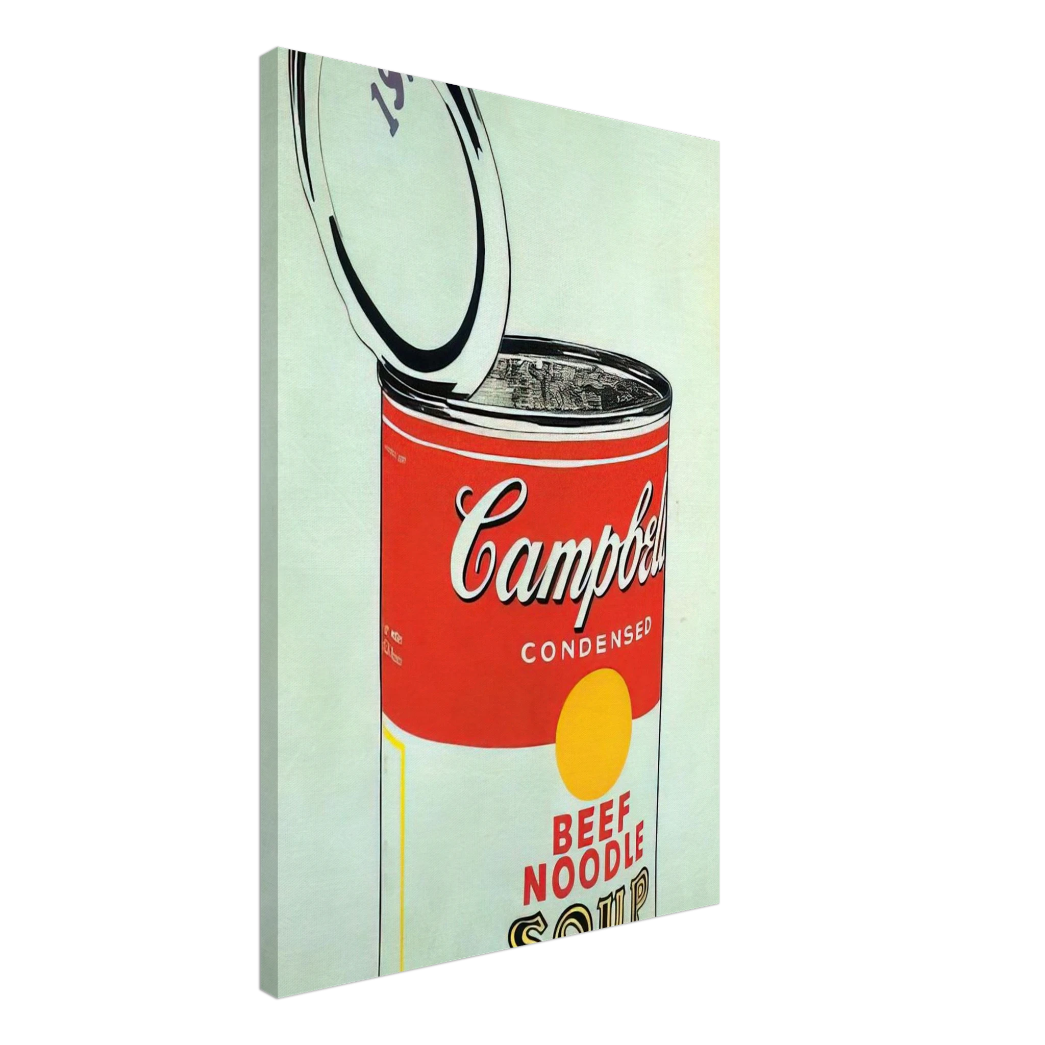 Big Campbell's Soup Can 19c  Beef Noodle  Canvas | Andy Warhol Canvas | Andy Warhol Prints