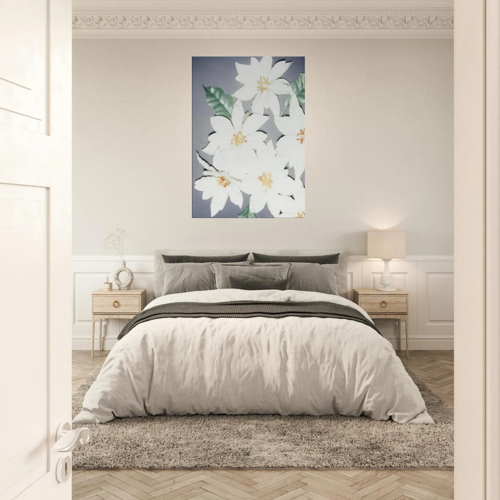 Christmas Poinsettias-White Canvas | Andy Warhol Canvas | Andy Warhol Prints