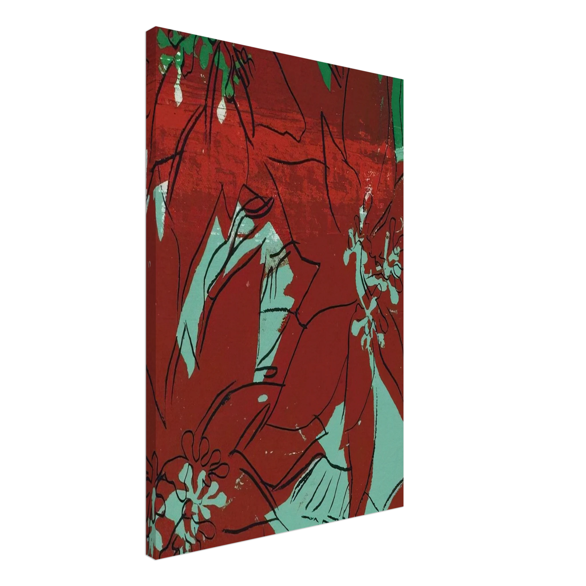 Poinsettias Canvas | Andy Warhol Canvas | Andy Warhol Prints