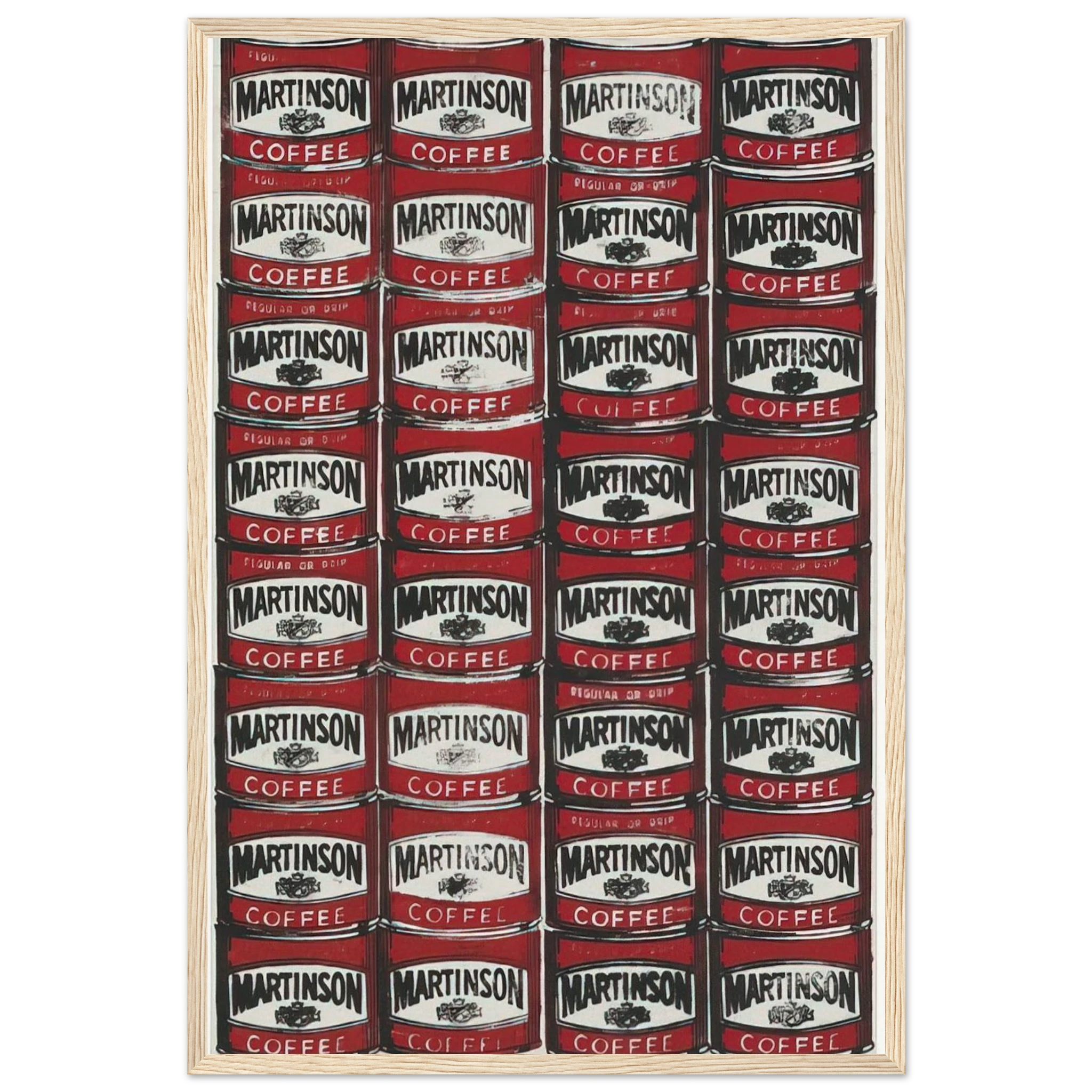Martinson Coffee Framed Poster | Andy Warhol Framed Prints Wall Art | Andy Warhol Prints