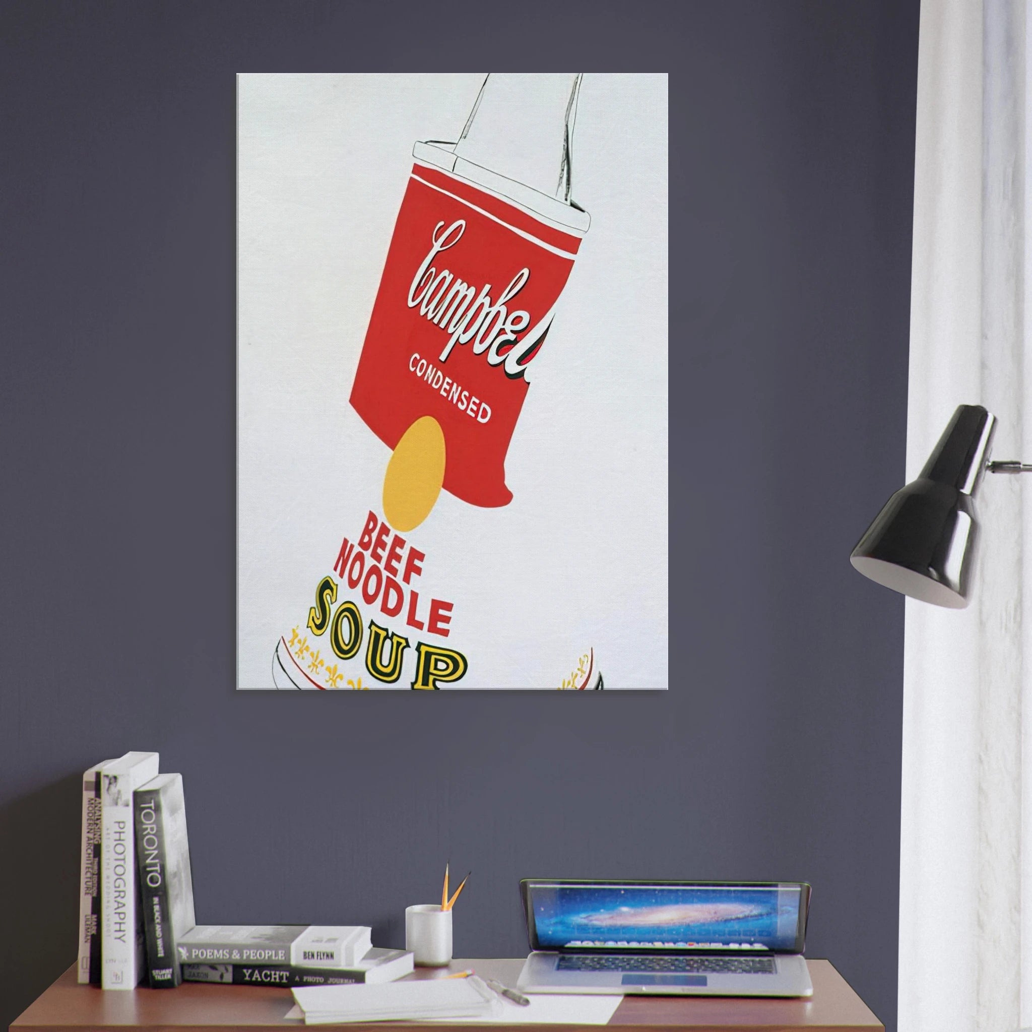 Crushed Campbell's Soup Can  Beef Noodle  Canvas | Andy Warhol Canvas | Andy Warhol Prints