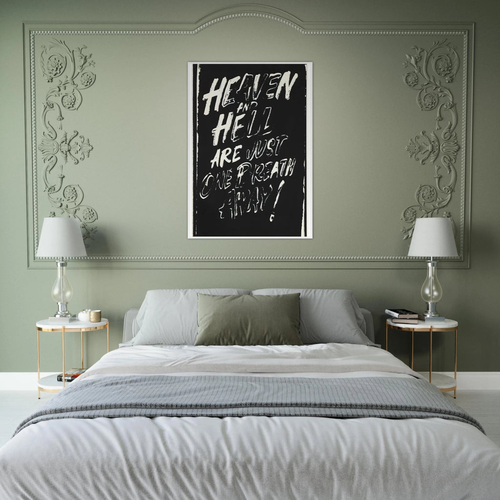 Heaven and Hell Are Just One Breath Away! Framed Poster | Andy Warhol Framed Prints Wall Art | Andy Warhol Prints