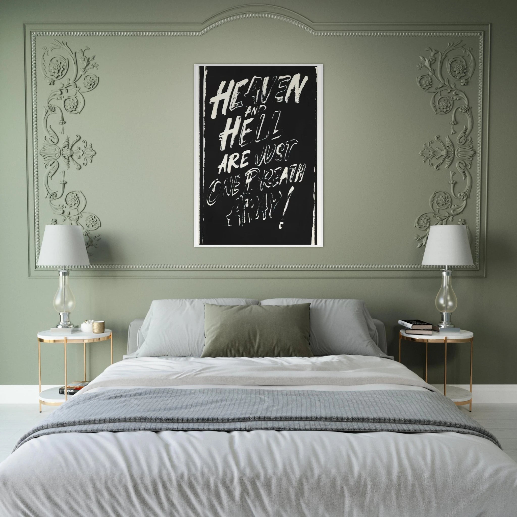 Heaven and Hell Are Just One Breath Away! Framed Poster | Andy Warhol Framed Prints Wall Art | Andy Warhol Prints