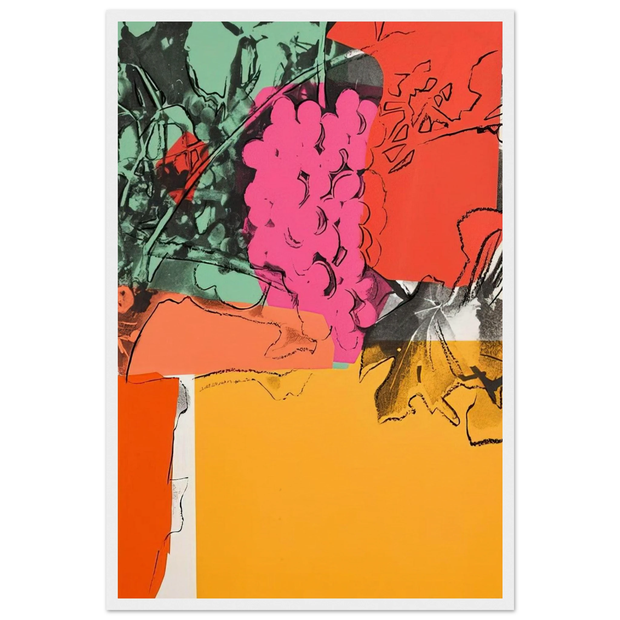 Grapes #1 Framed Poster | Andy Warhol Framed Prints Wall Art | Andy Warhol Prints