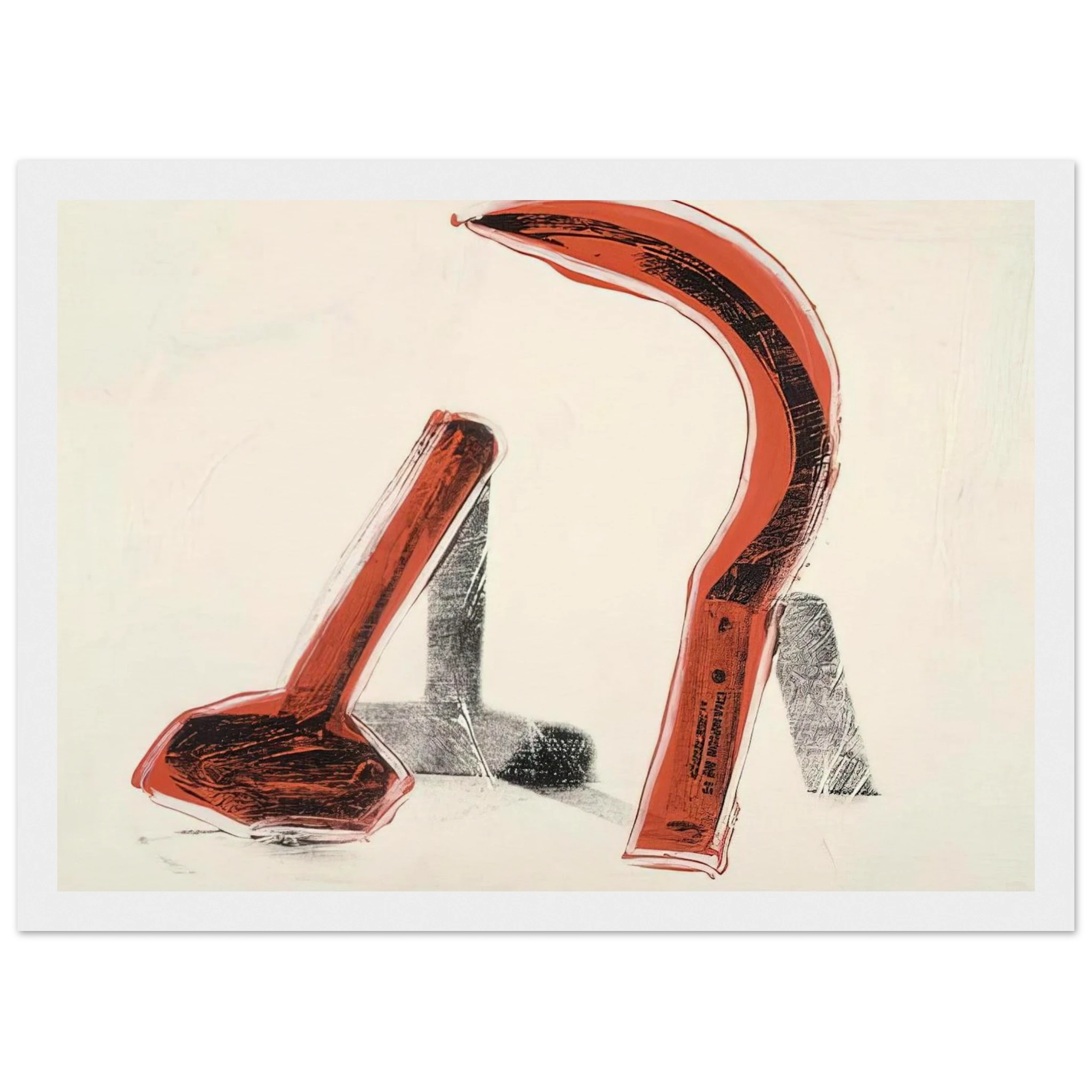 Hammer and Sickle Framed Poster | Andy Warhol Framed Prints Wall Art | Andy Warhol Prints