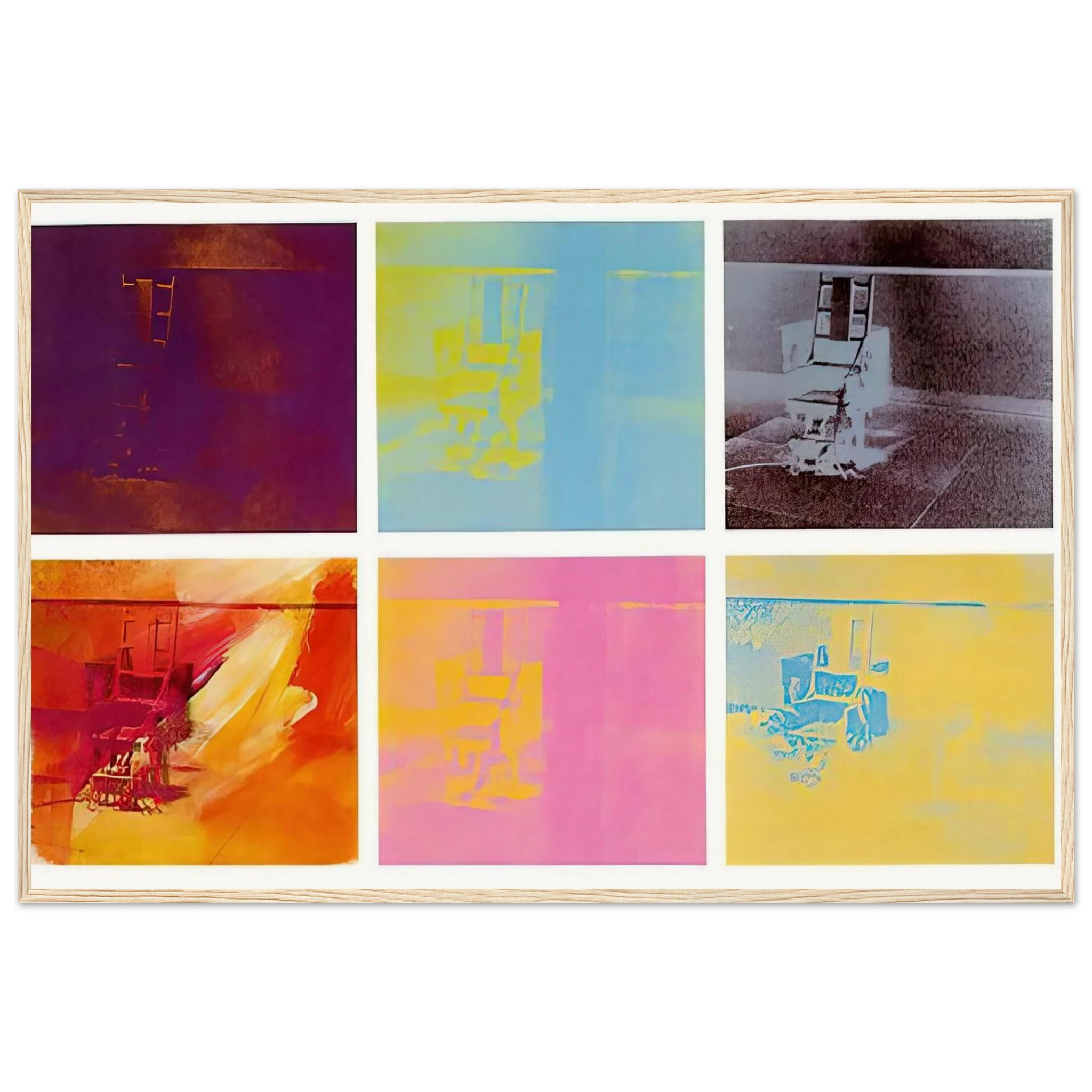 Electric Chair Framed Poster | Andy Warhol Framed Prints Wall Art | Andy Warhol Prints