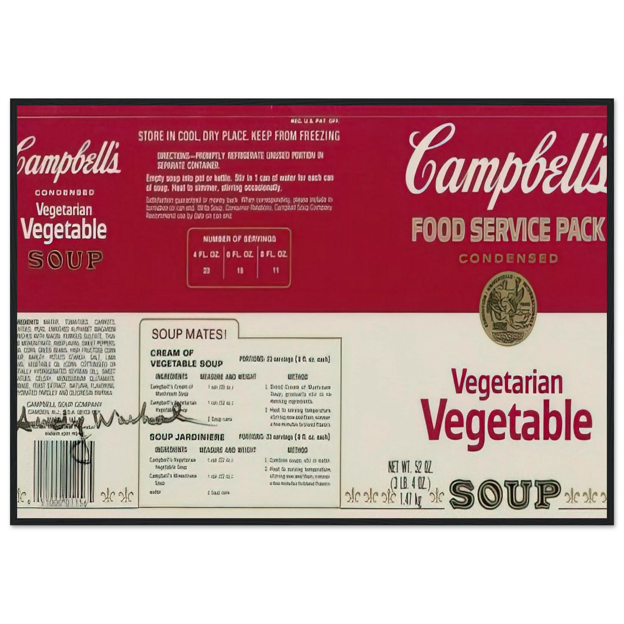 Campbell Soup Company Framed Poster | Andy Warhol Framed Prints Wall Art | Andy Warhol Prints