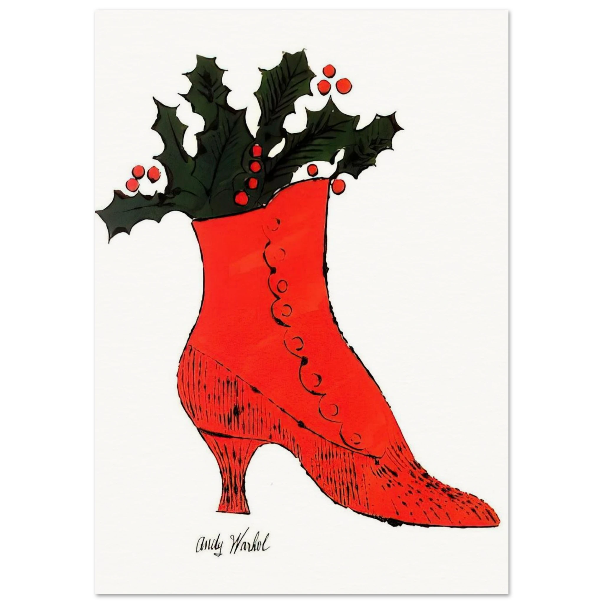 Untitled  red Boot Wit Holly  Poster | Andy Warhol Poster | Andy Warhol Prints