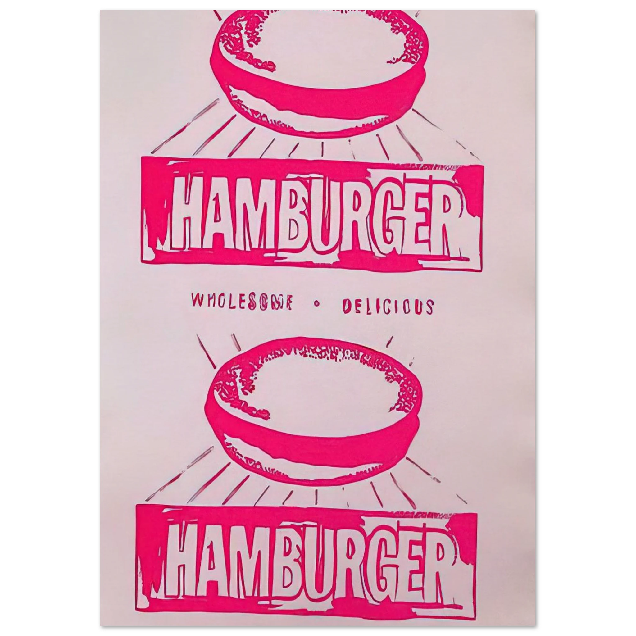 Double Hamburger Poster | Andy Warhol Poster | Andy Warhol Prints