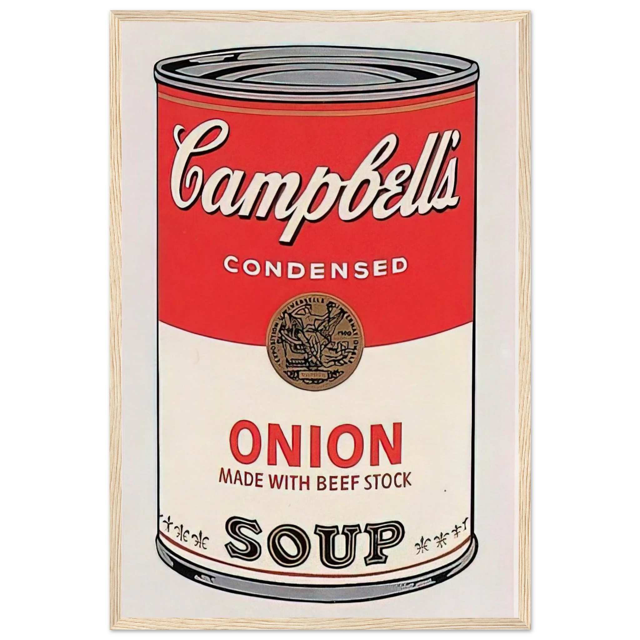 Campbell's Soup Can  onion  Framed Poster | Andy Warhol Framed Prints Wall Art | Andy Warhol Prints