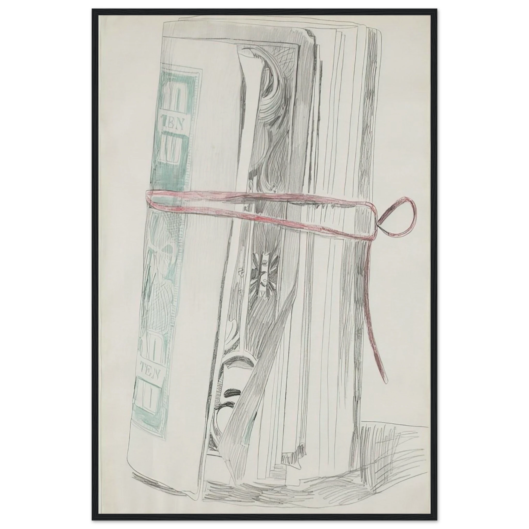Roll of Bills Framed Poster | Andy Warhol Framed Prints Wall Art | Andy Warhol Prints