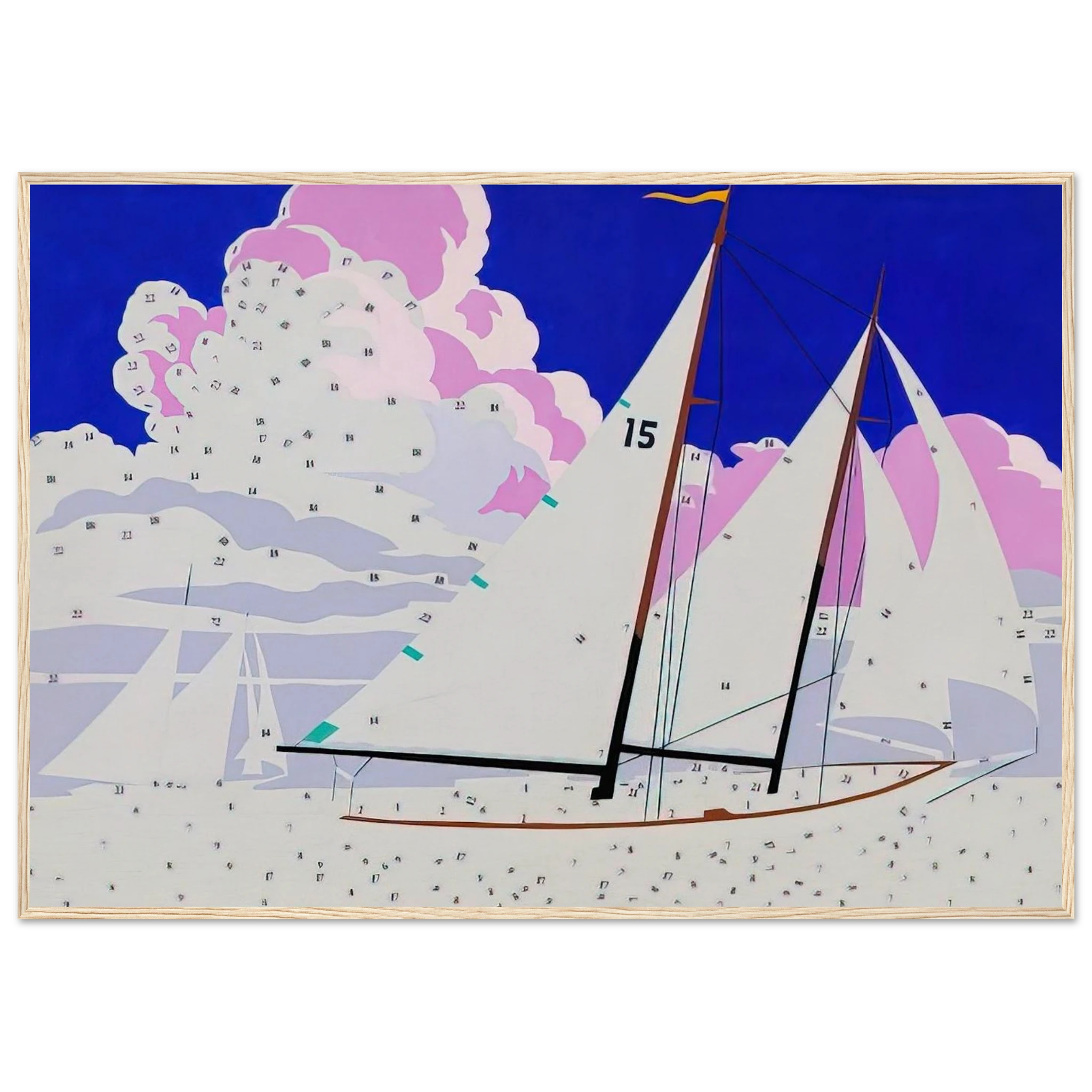 Do It Yourself  Sailboats  Framed Poster | Andy Warhol Framed Prints Wall Art | Andy Warhol Prints