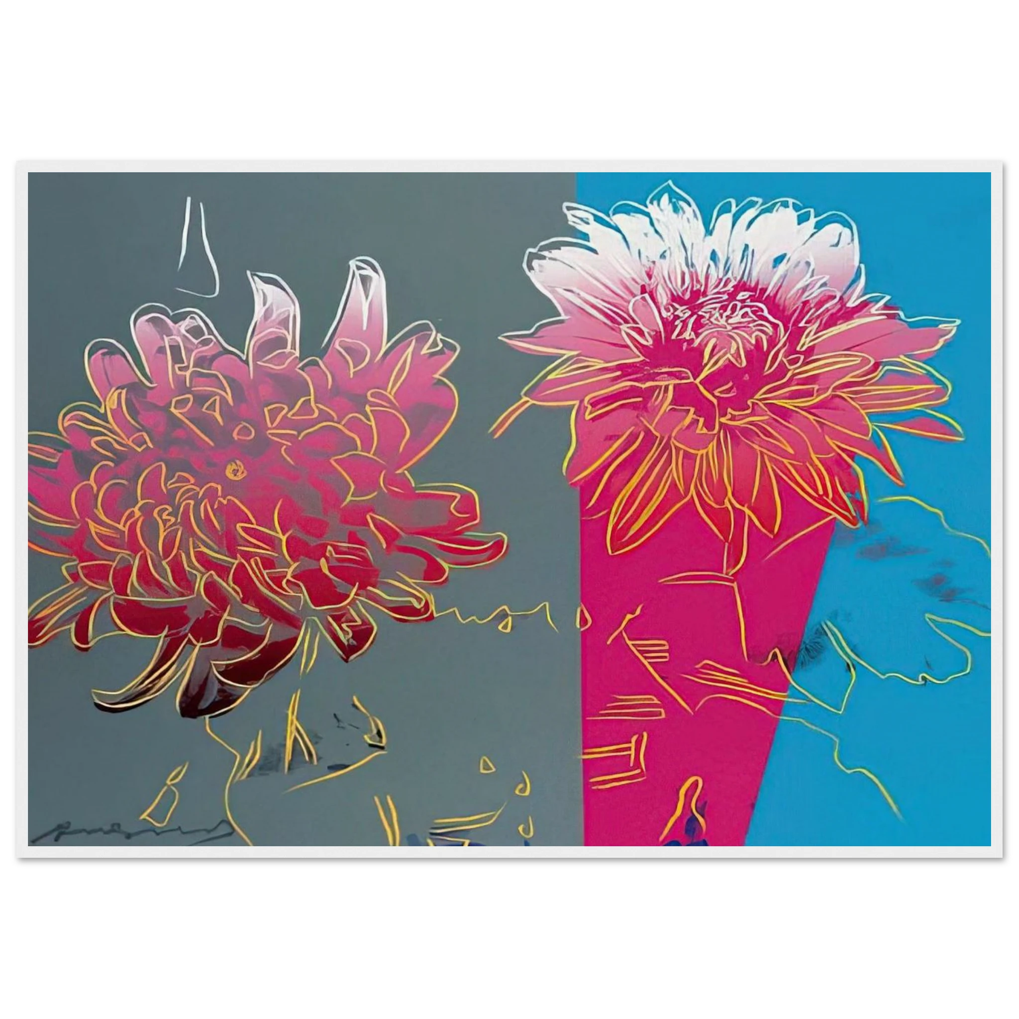 Kiku Framed Poster | Andy Warhol Framed Prints Wall Art | Andy Warhol Prints