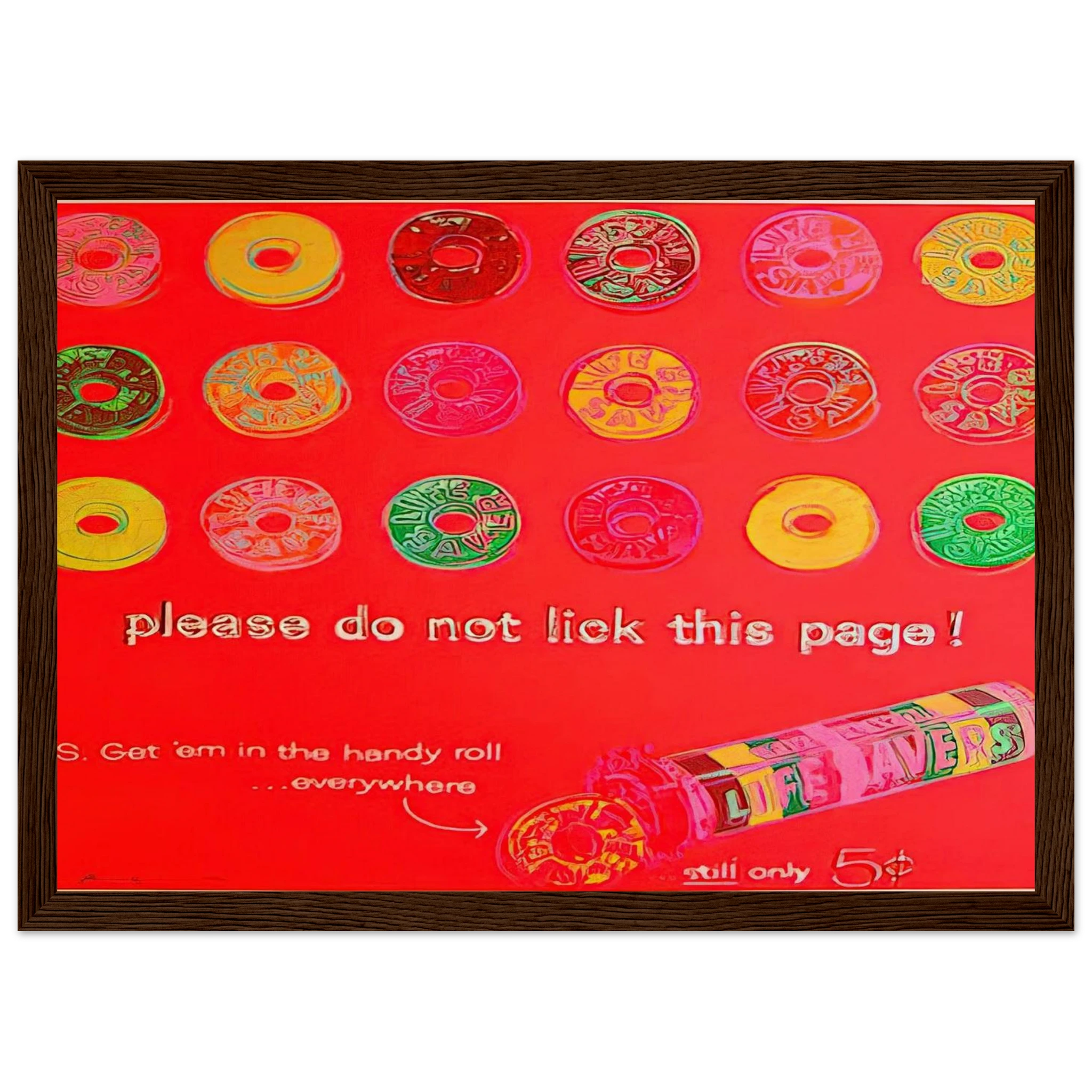 Life Savers Framed Poster | Andy Warhol Framed Prints Wall Art | Andy Warhol Prints
