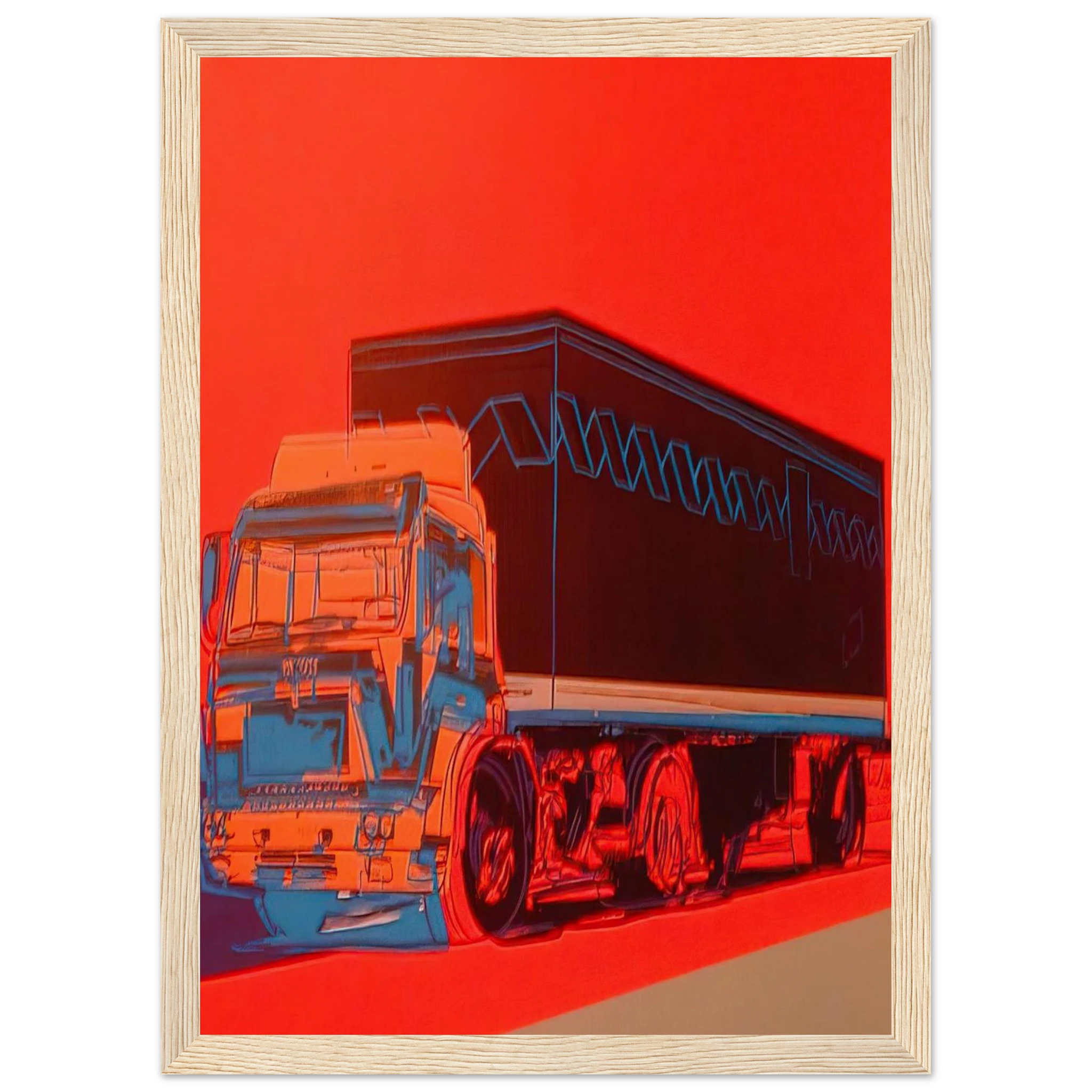 Truck Announcement Framed Poster | Andy Warhol Framed Prints Wall Art | Andy Warhol Prints