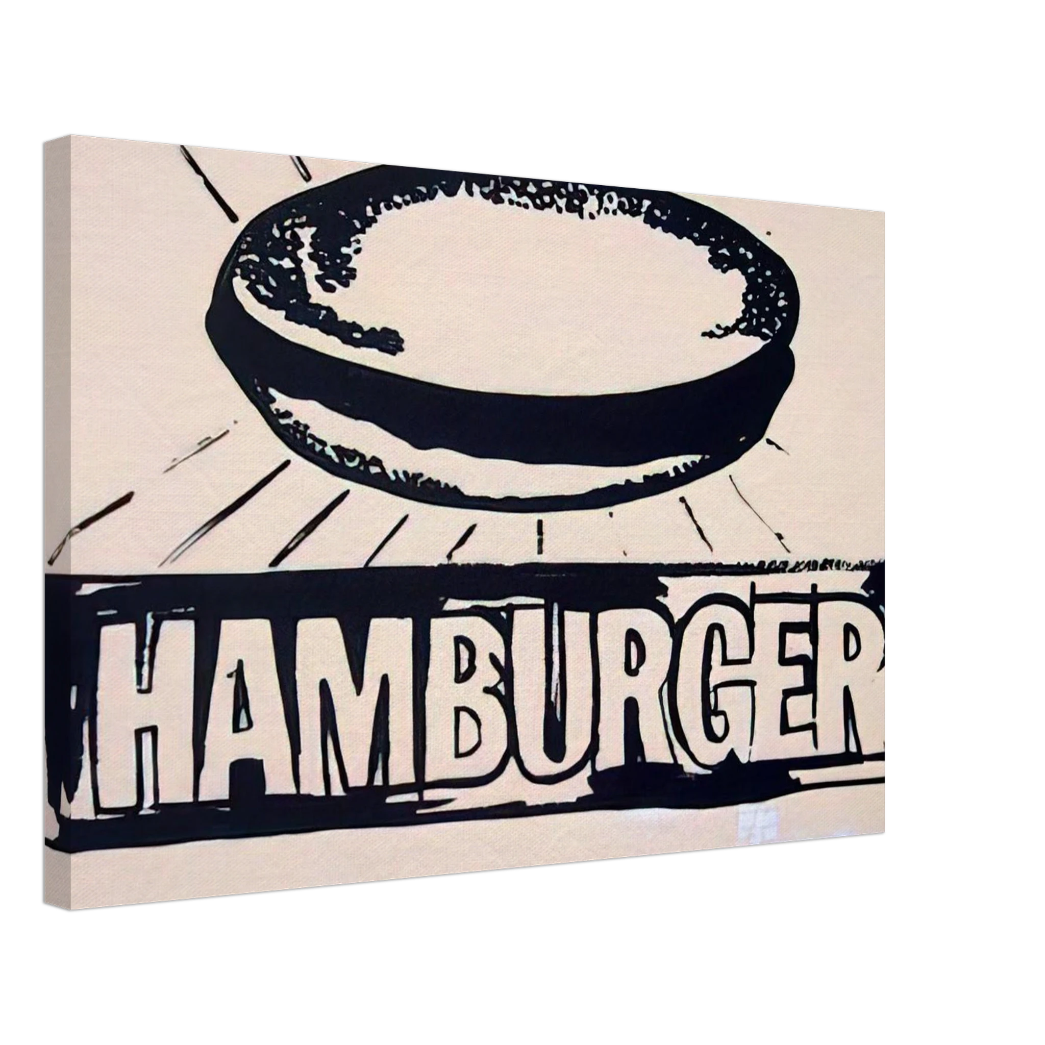 Hamburger  beige  Canvas | Andy Warhol Canvas | Andy Warhol Prints