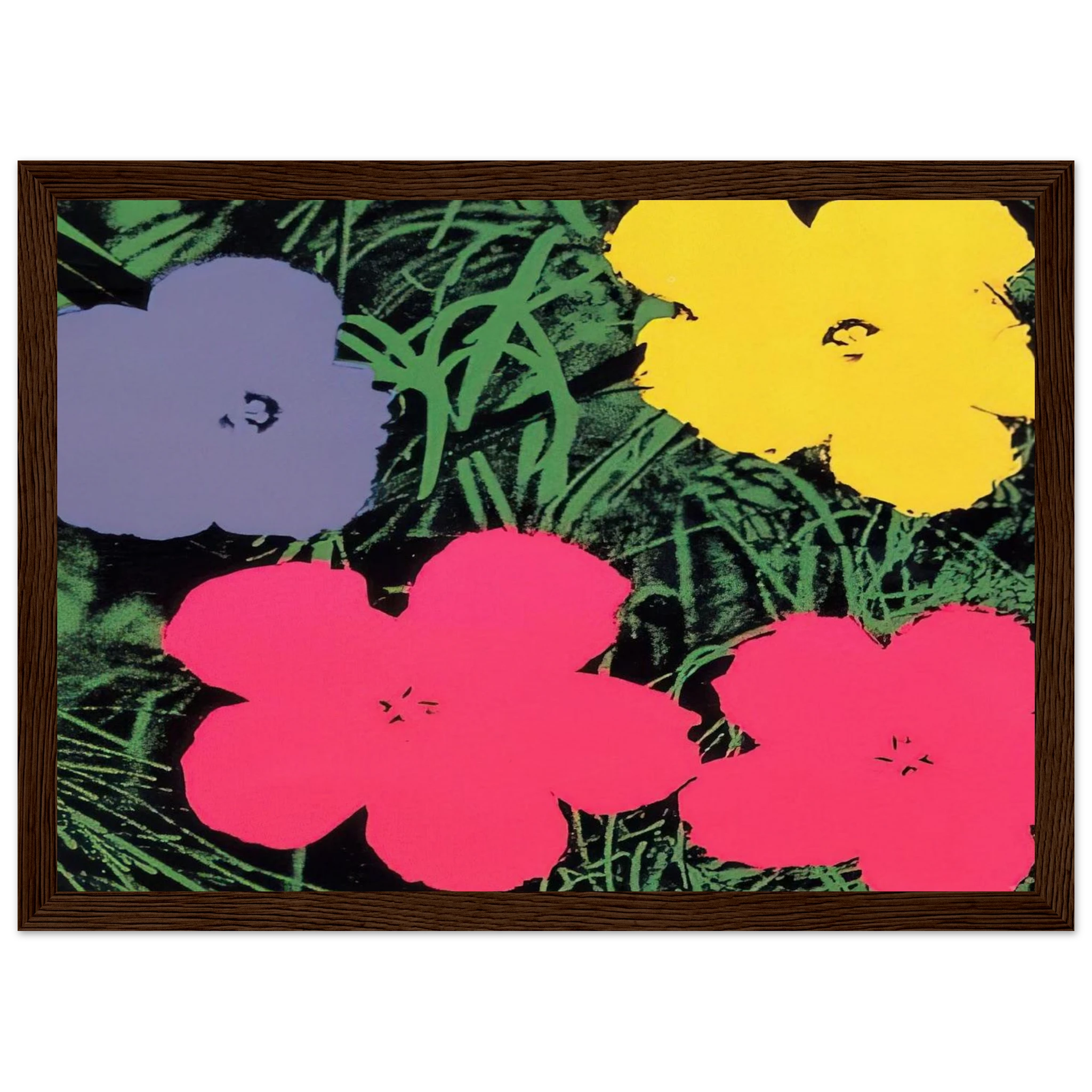 Flowers Framed Poster | Andy Warhol Framed Prints Wall Art | Andy Warhol Prints
