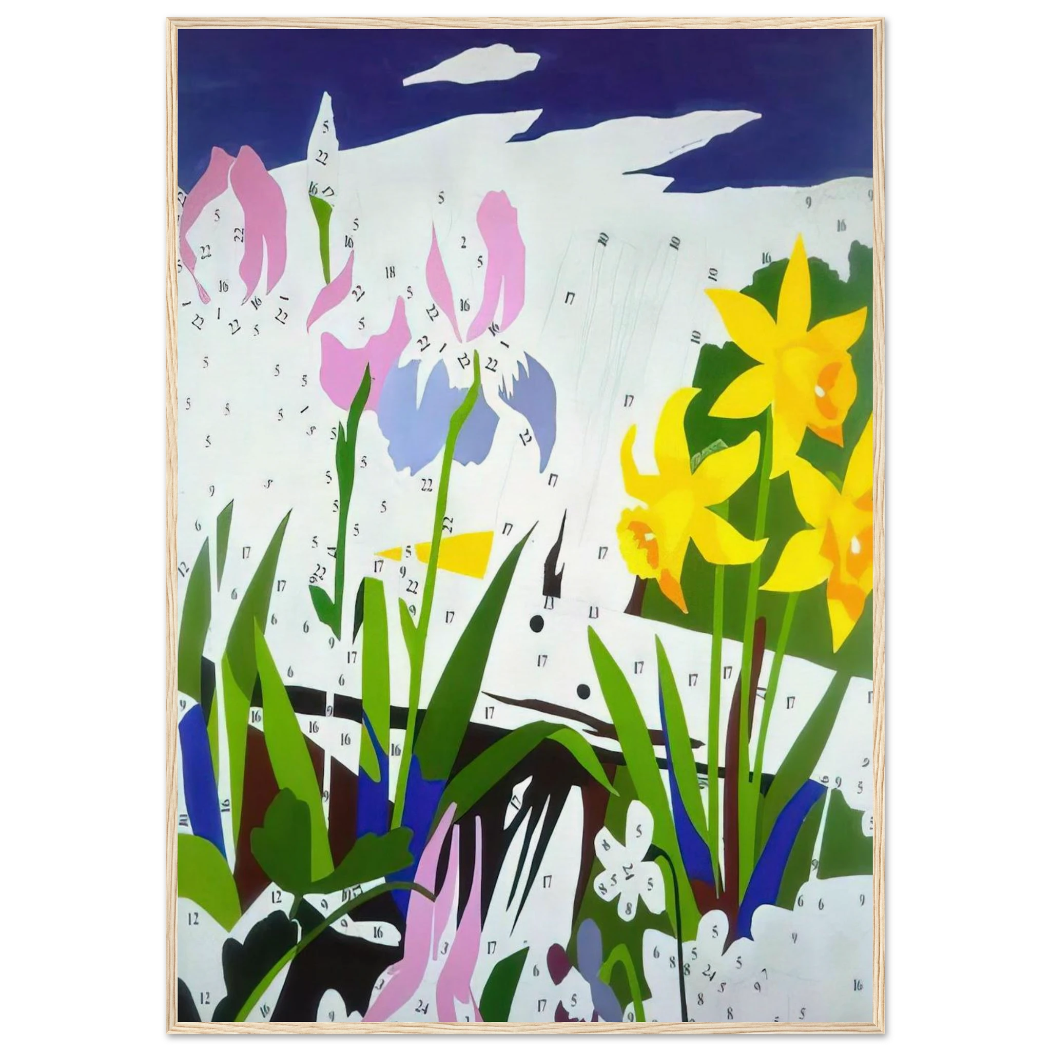 Do It Yourself  Flowers  Framed Poster | Andy Warhol Framed Prints Wall Art | Andy Warhol Prints
