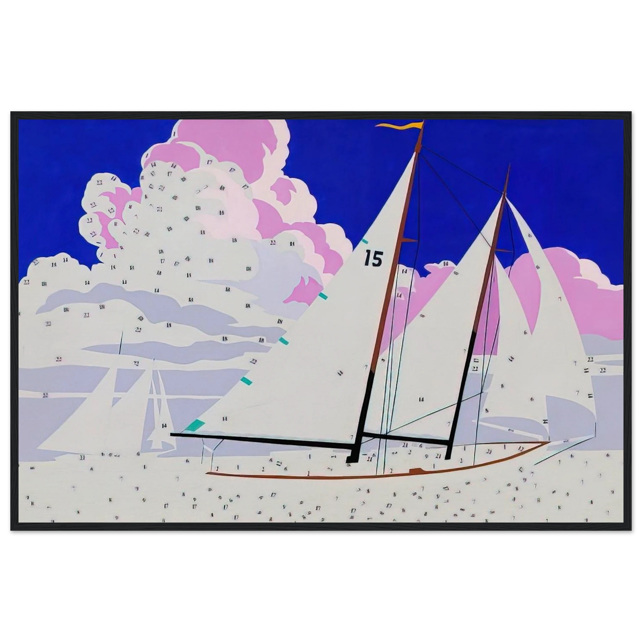 Do It Yourself  Sailboats  Framed Poster | Andy Warhol Framed Prints Wall Art | Andy Warhol Prints