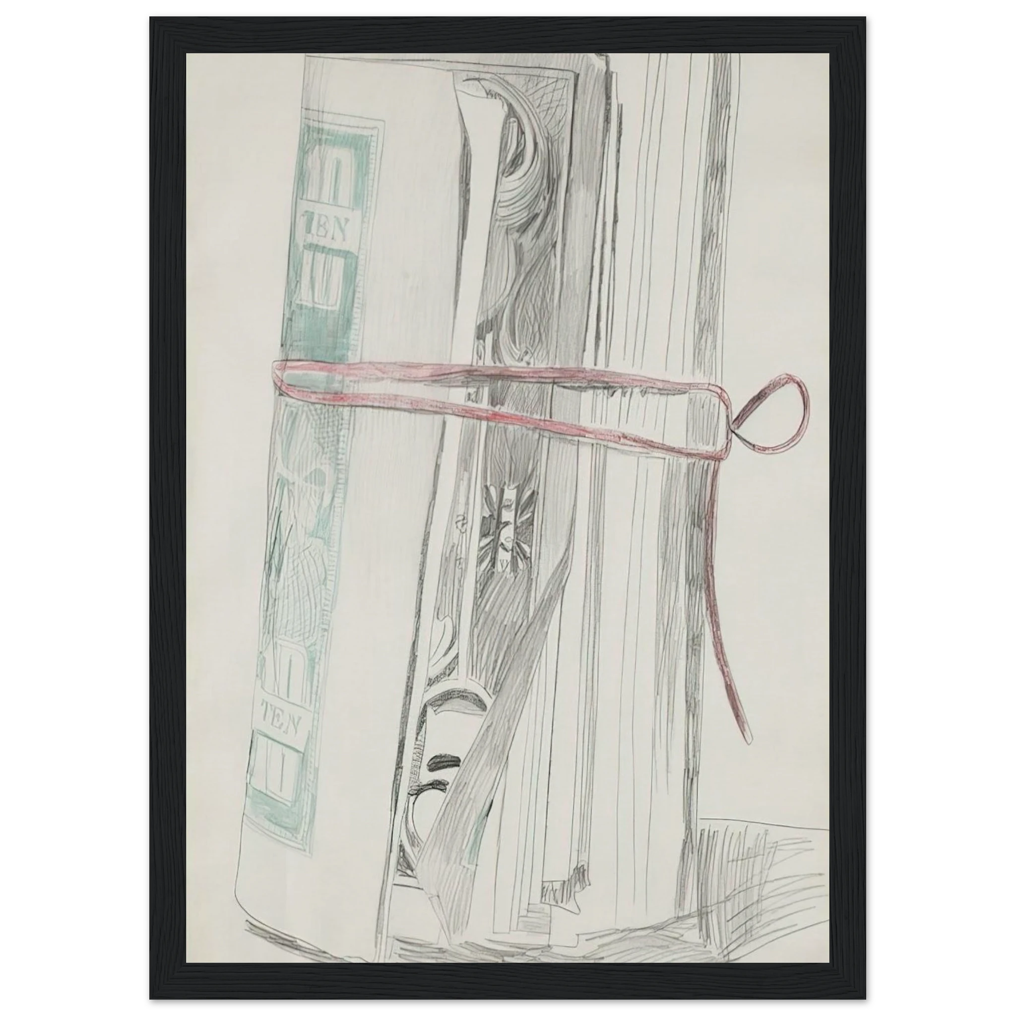 Roll of Bills Framed Poster | Andy Warhol Framed Prints Wall Art | Andy Warhol Prints