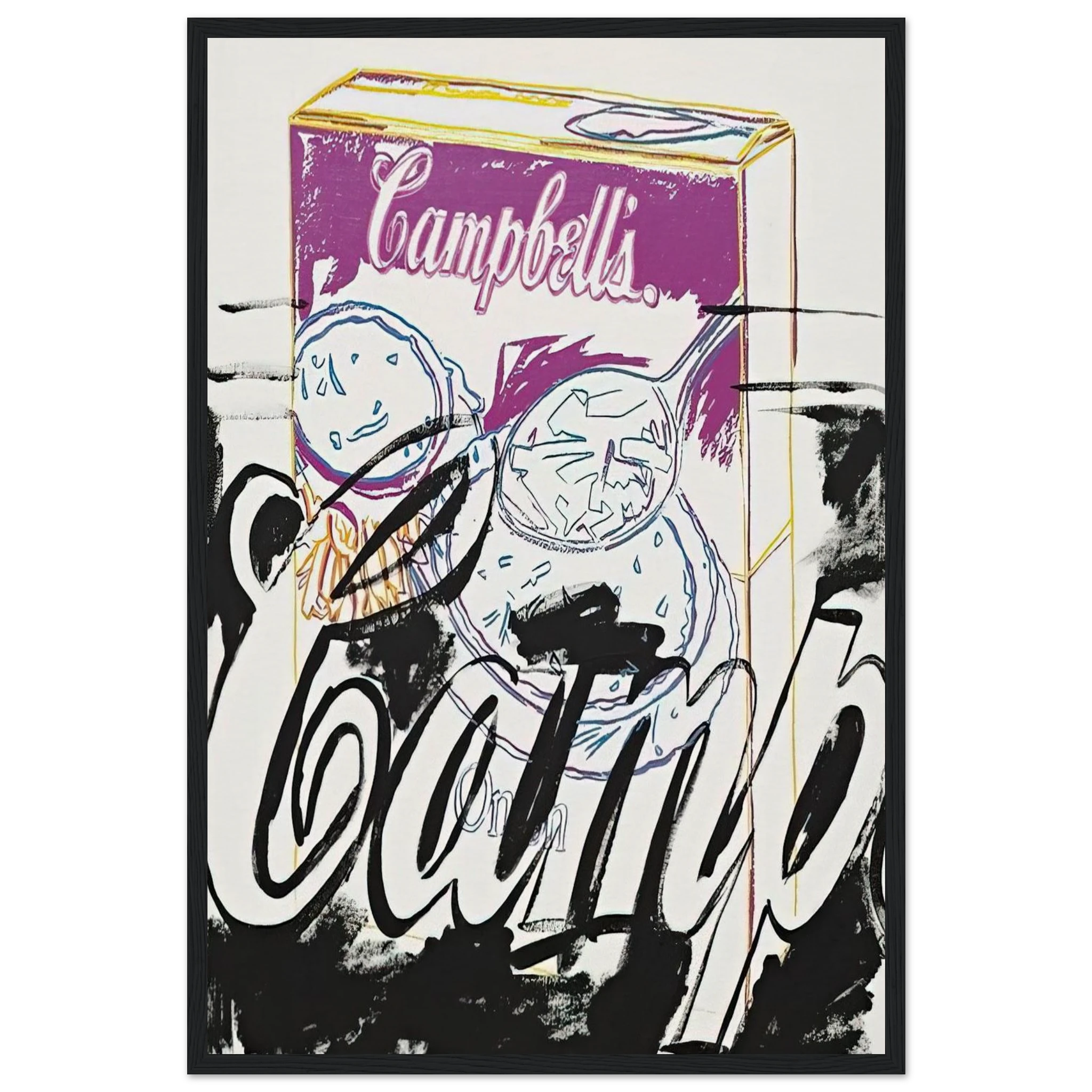 Campell's Onion Soup Box Framed Poster | Andy Warhol Framed Prints Wall Art | Andy Warhol Prints