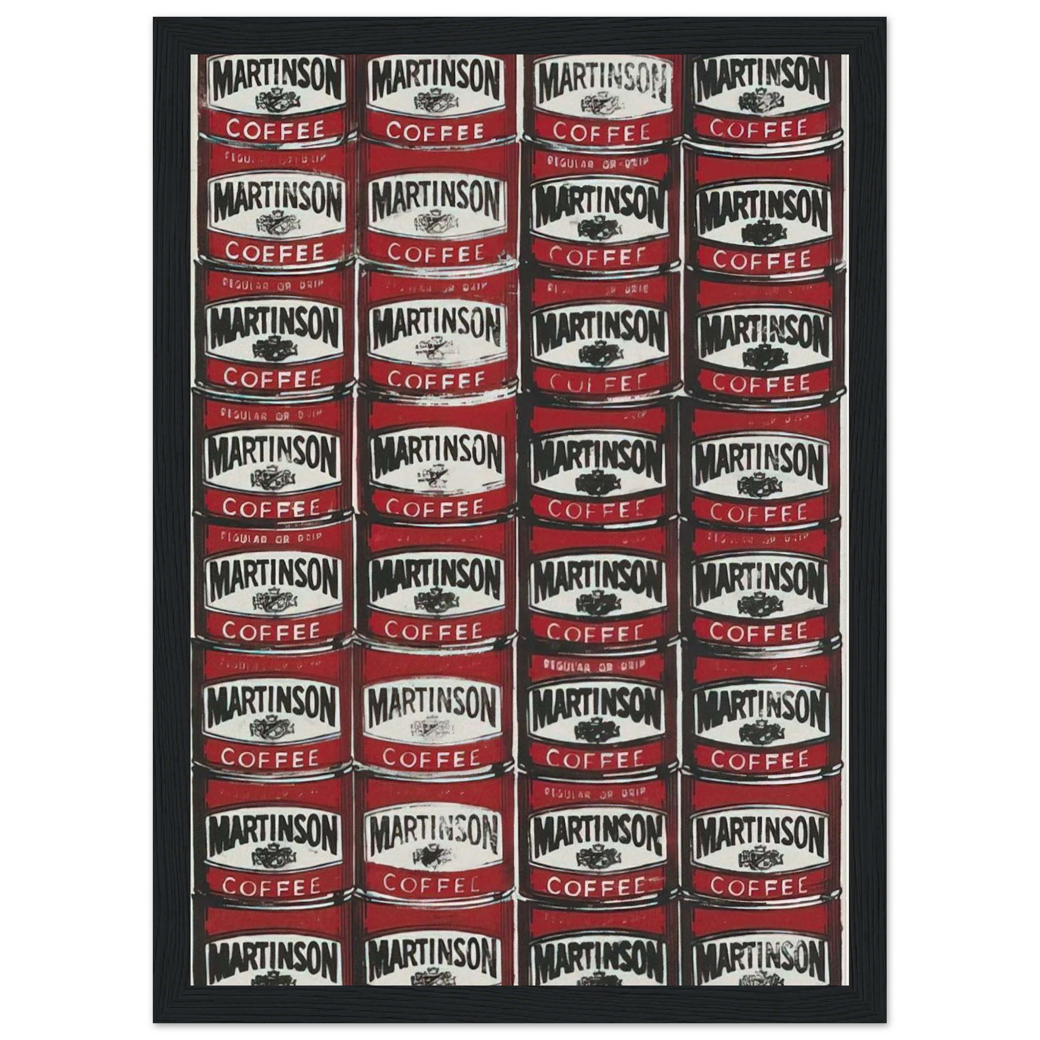 Martinson Coffee Framed Poster | Andy Warhol Framed Prints Wall Art | Andy Warhol Prints