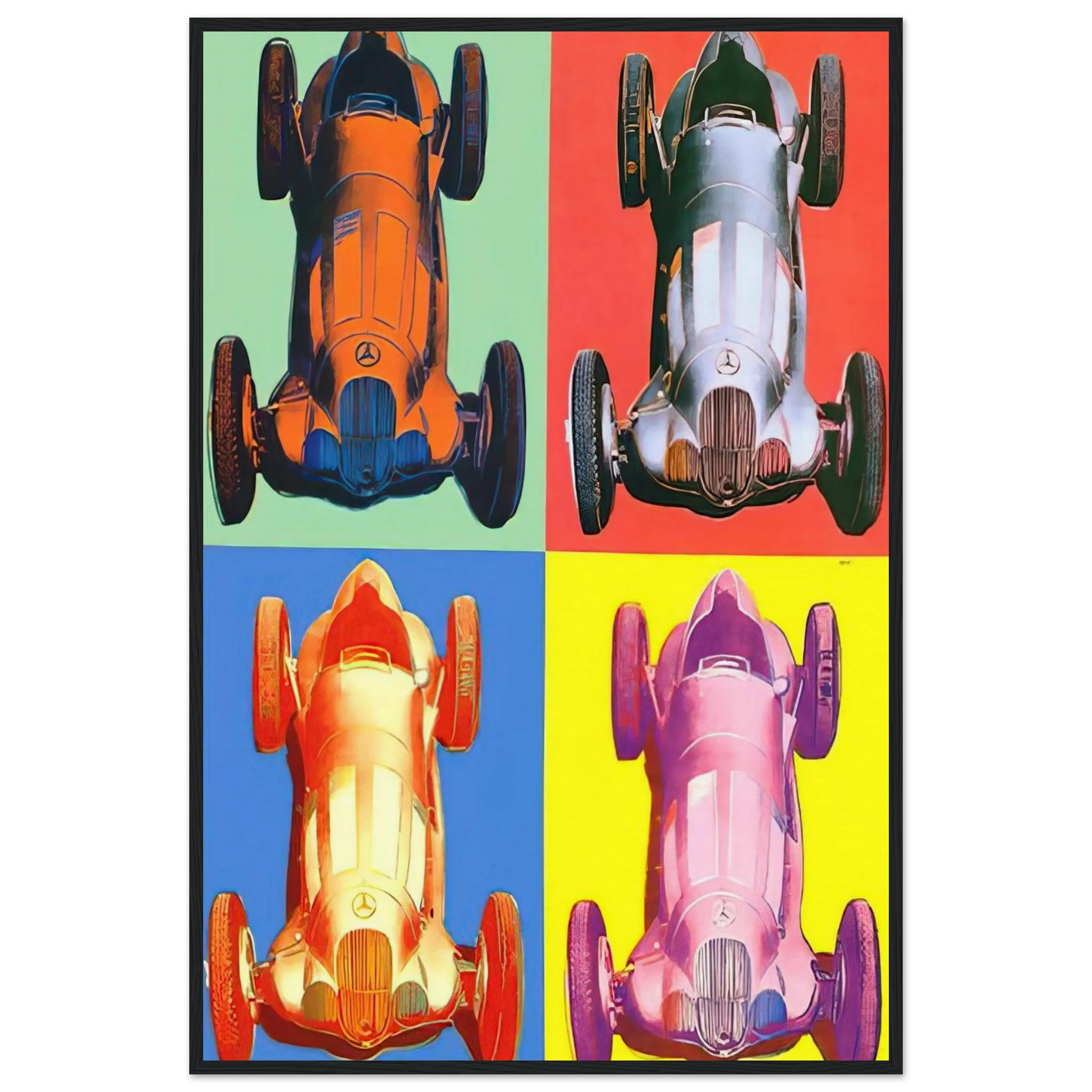 Benz Racing Car Framed Poster | Andy Warhol Framed Prints Wall Art | Andy Warhol Prints